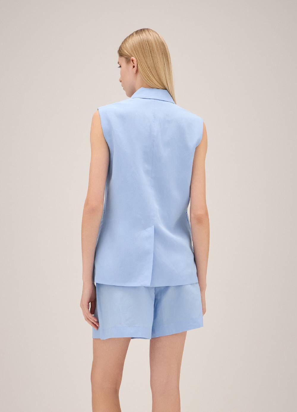 LES COPAINSGilet doppiopetto in misto lino In Linea