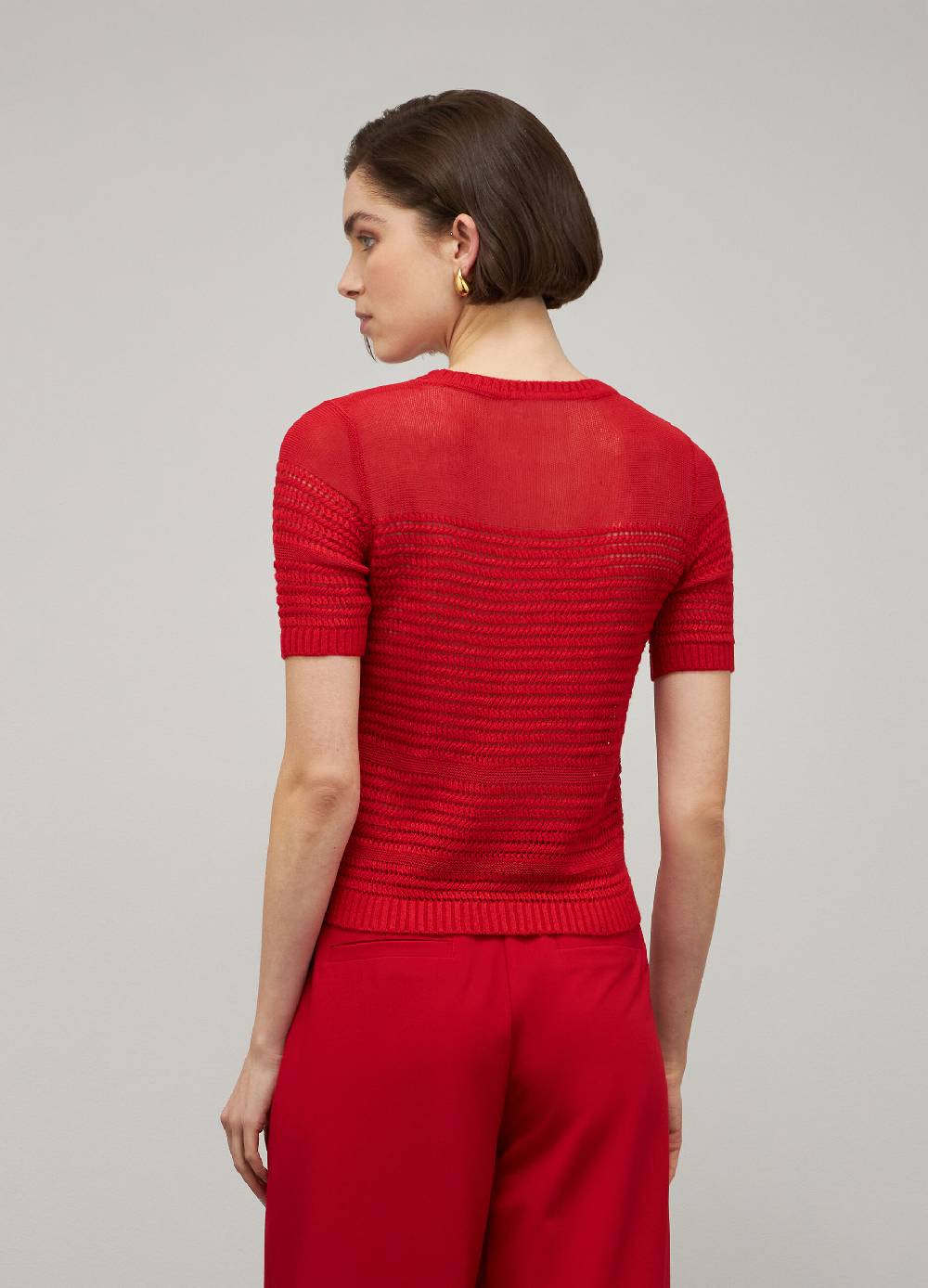 LES COPAINSTop tricot traforato maniche corte Offerte