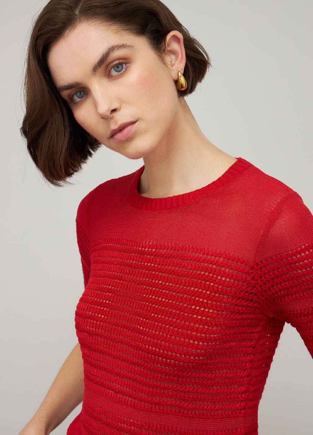 LES COPAINSTop tricot traforato maniche corte Offerte