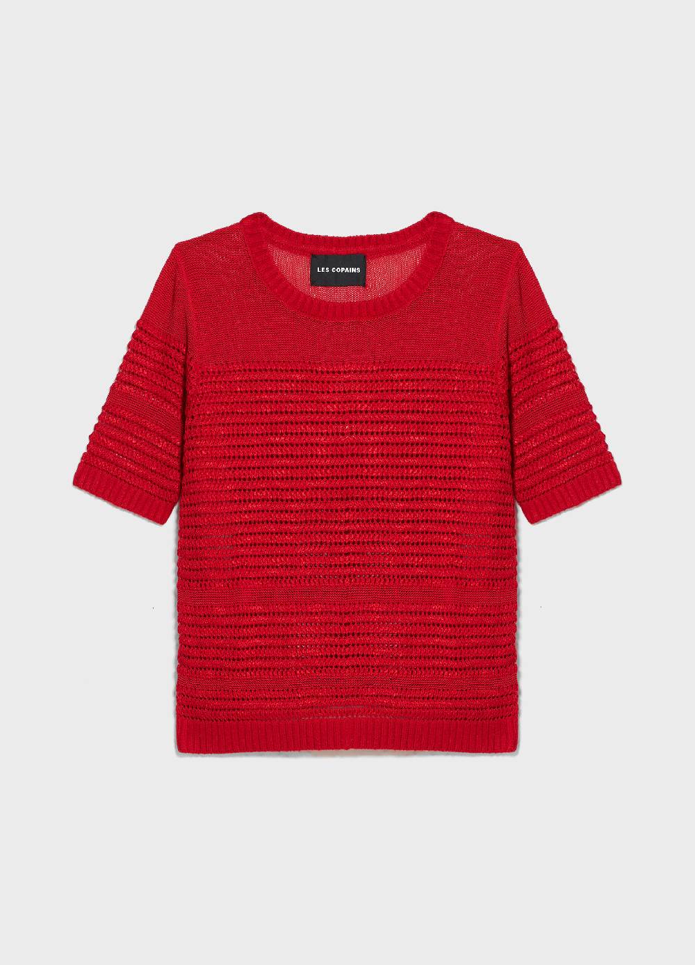 LES COPAINSTop tricot traforato maniche corte Offerte