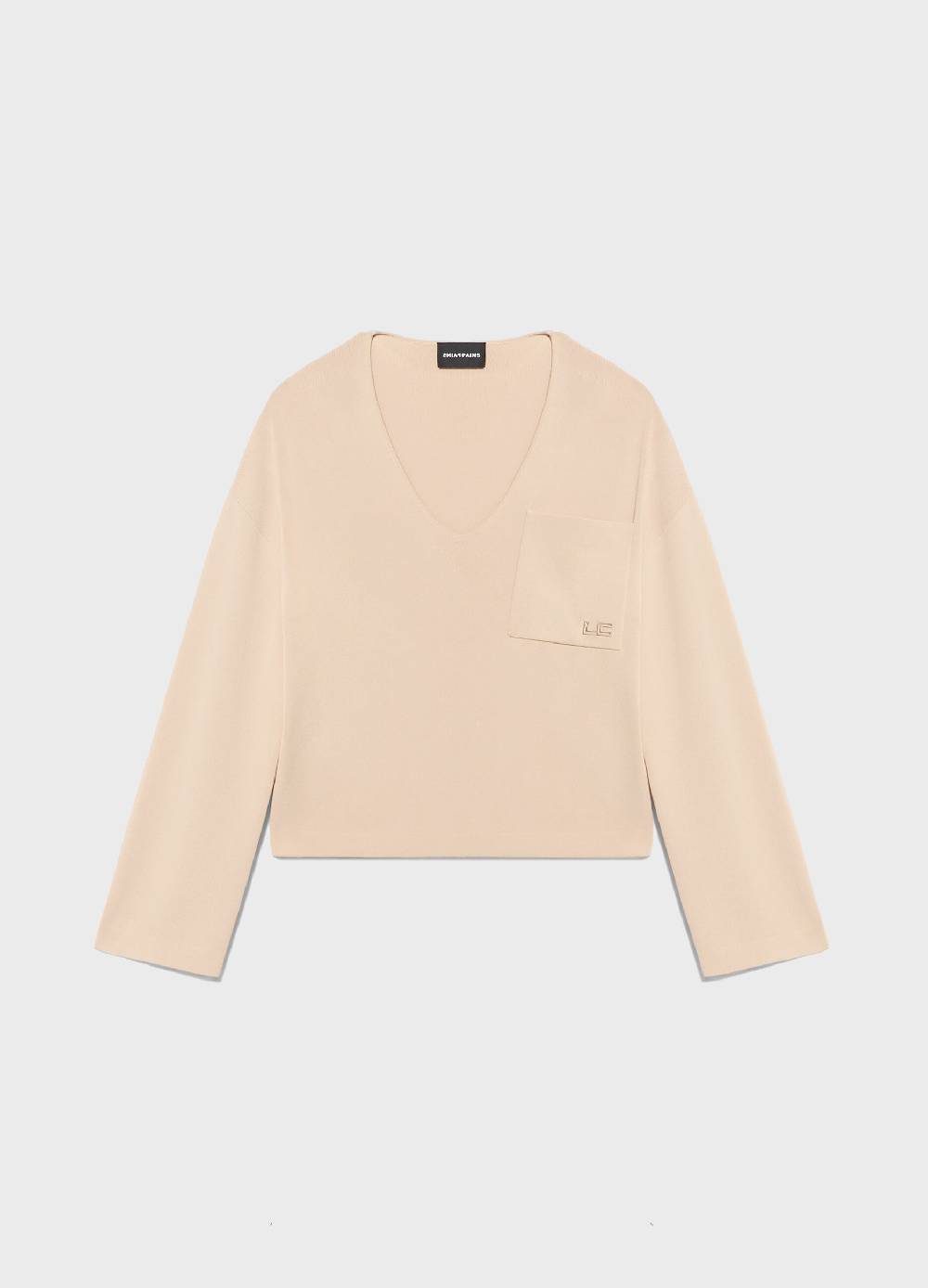 LES COPAINSMaglia tricot con scollo a V in misto viscosa Vendita calda