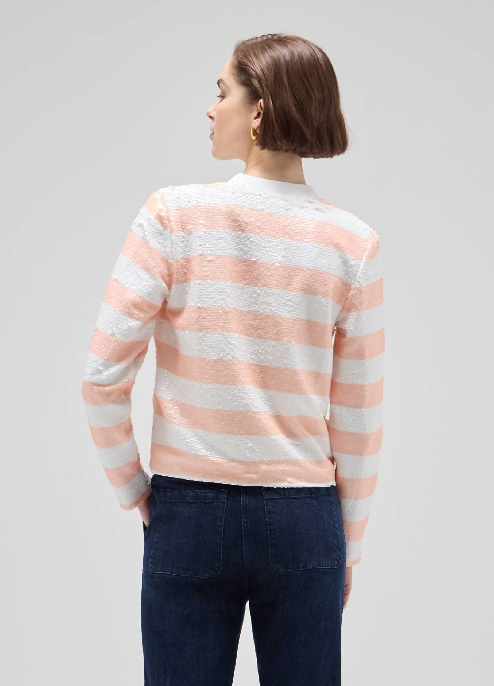 LES COPAINSCardigan tricot con paillettes Offerta migliore