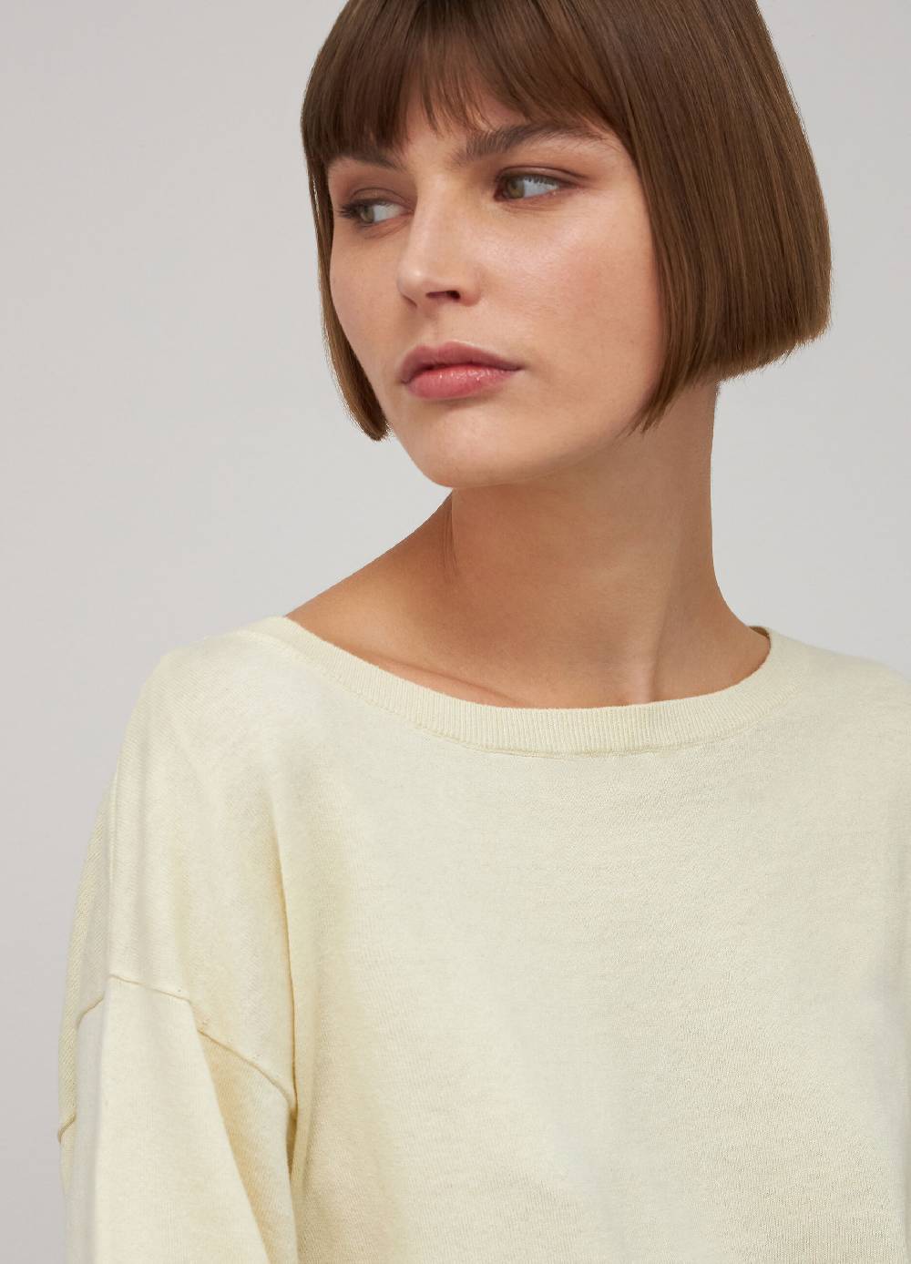 LES COPAINSMaglia tricot a maniche corte in seta e cotone Online Outlet