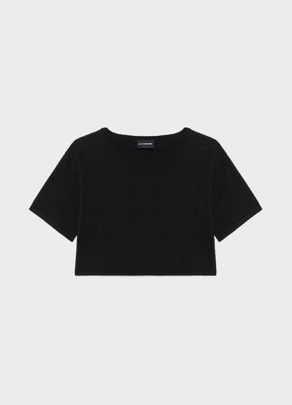 LES COPAINSMaglia tricot a maniche corte in seta e cotone Offerta temporanea