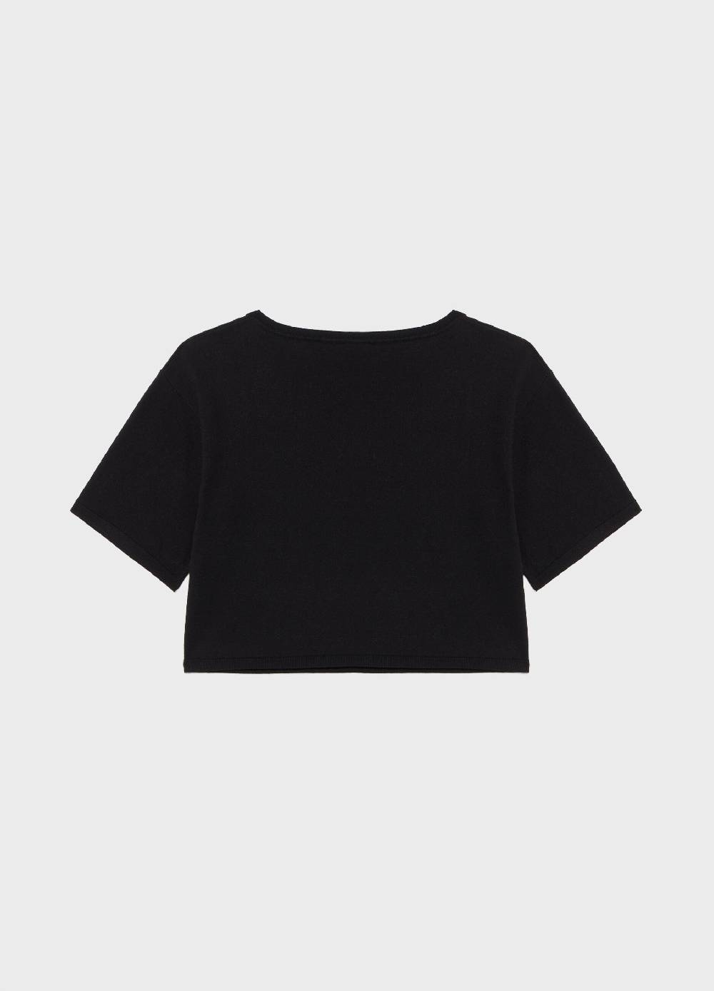 LES COPAINSMaglia tricot a maniche corte in seta e cotone Offerta temporanea