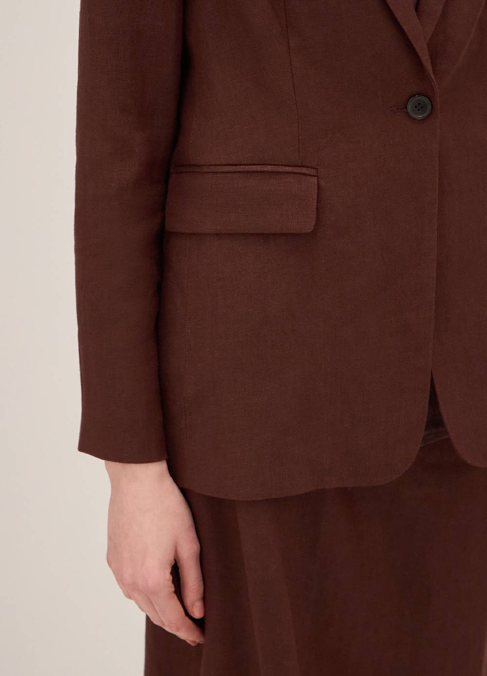 LES COPAINSBlazer in puro lino In vendita
