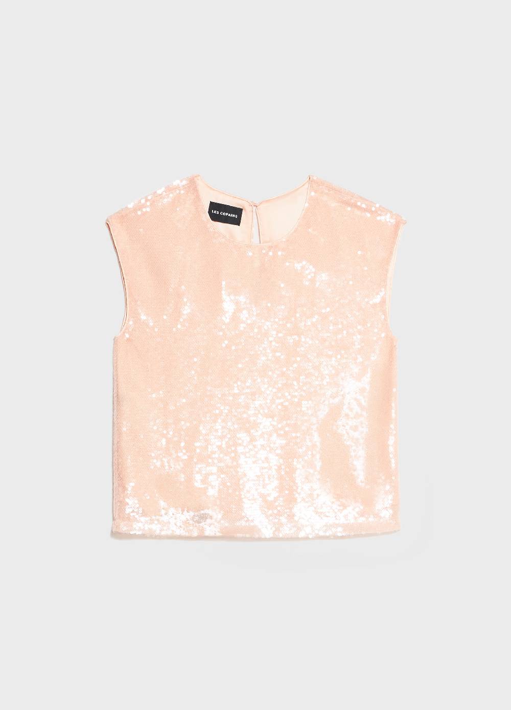 LES COPAINSTop smanicato con paillettes Italia