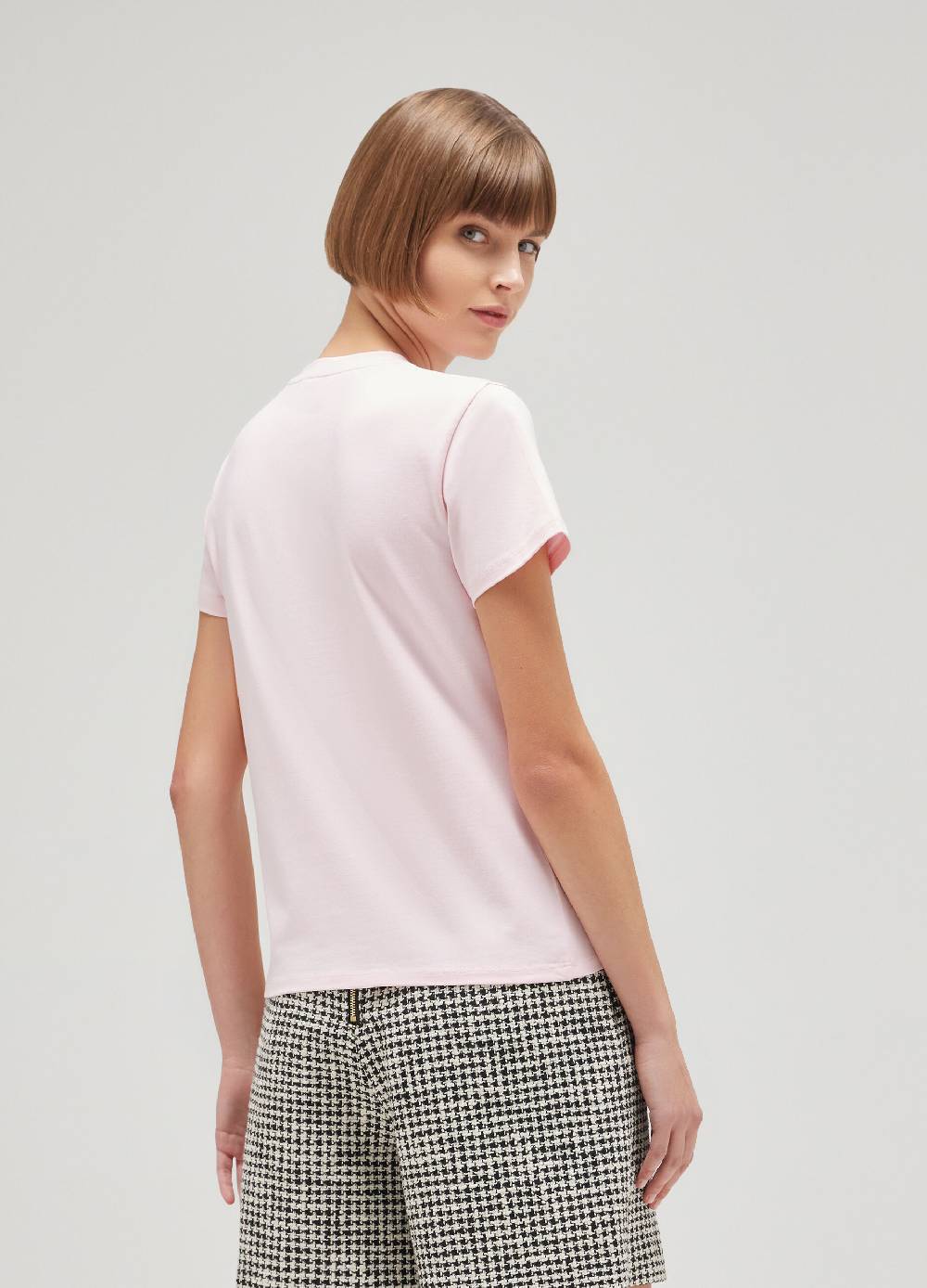LES COPAINST-shirt a mezza manica in cotone stretch In Linea