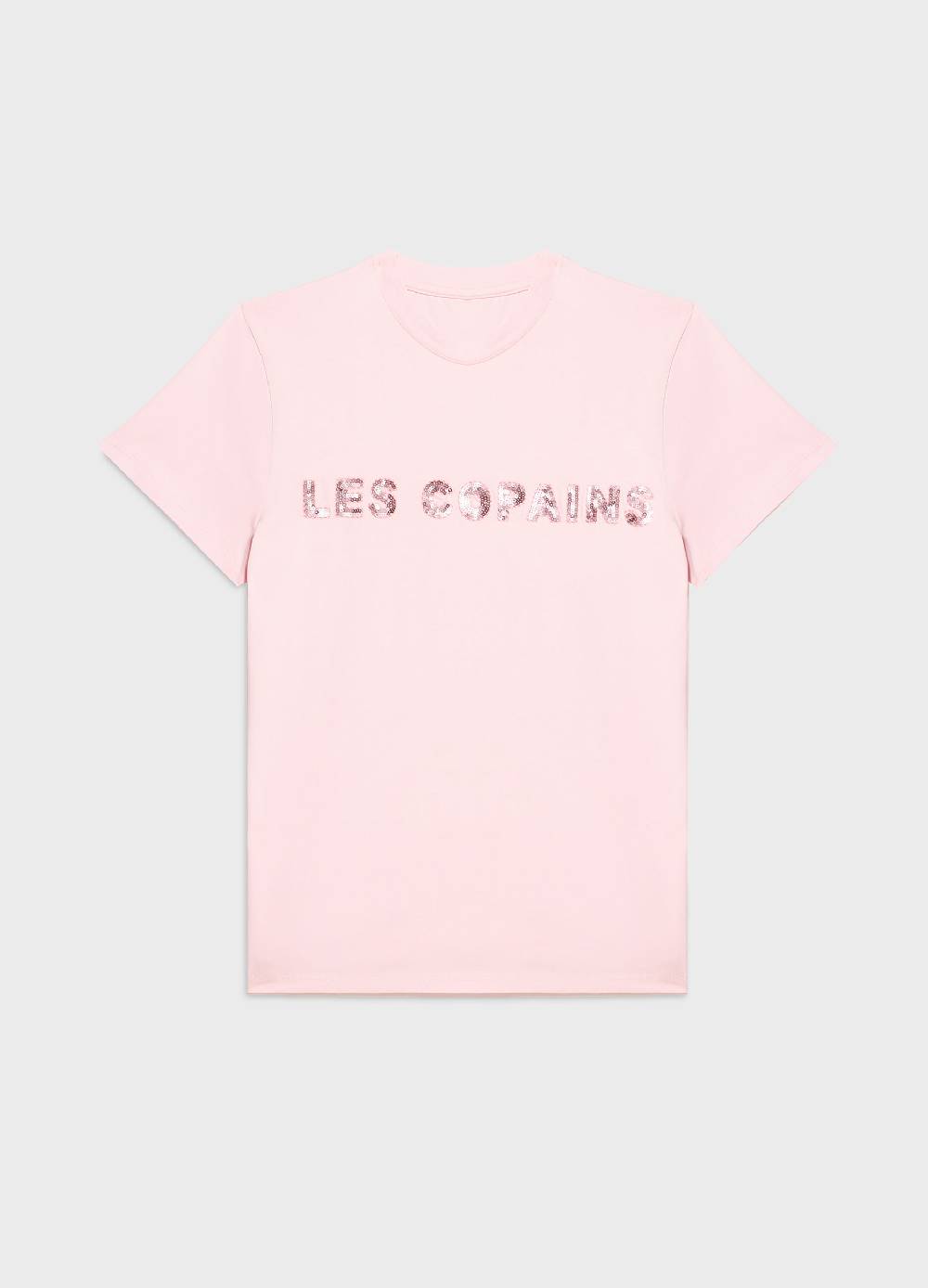 LES COPAINST-shirt a mezza manica in cotone stretch In Linea