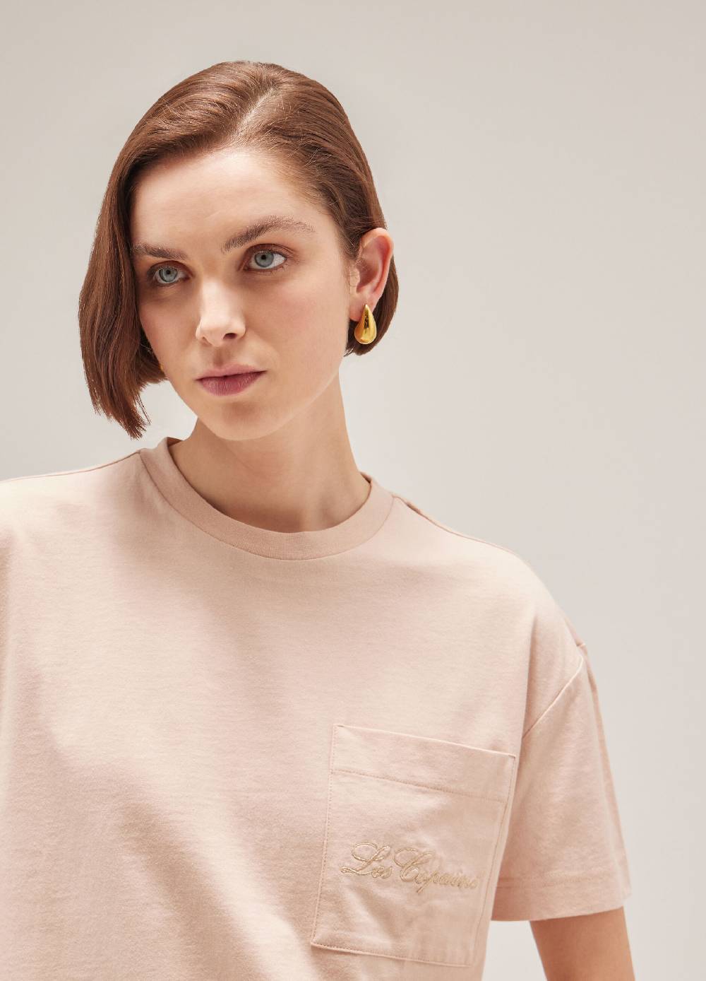 LES COPAINST-shirt con logo in puro cotone Promozione