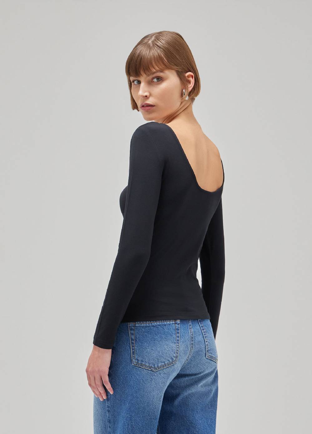 LES COPAINSMaglia a maniche lunghe in tessuto stretch Shopping Online
