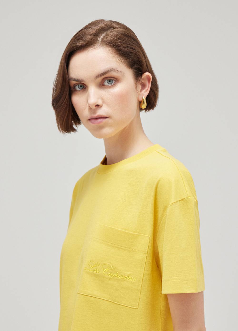 LES COPAINST-shirt con logo in puro cotone Prezzo Ridotto