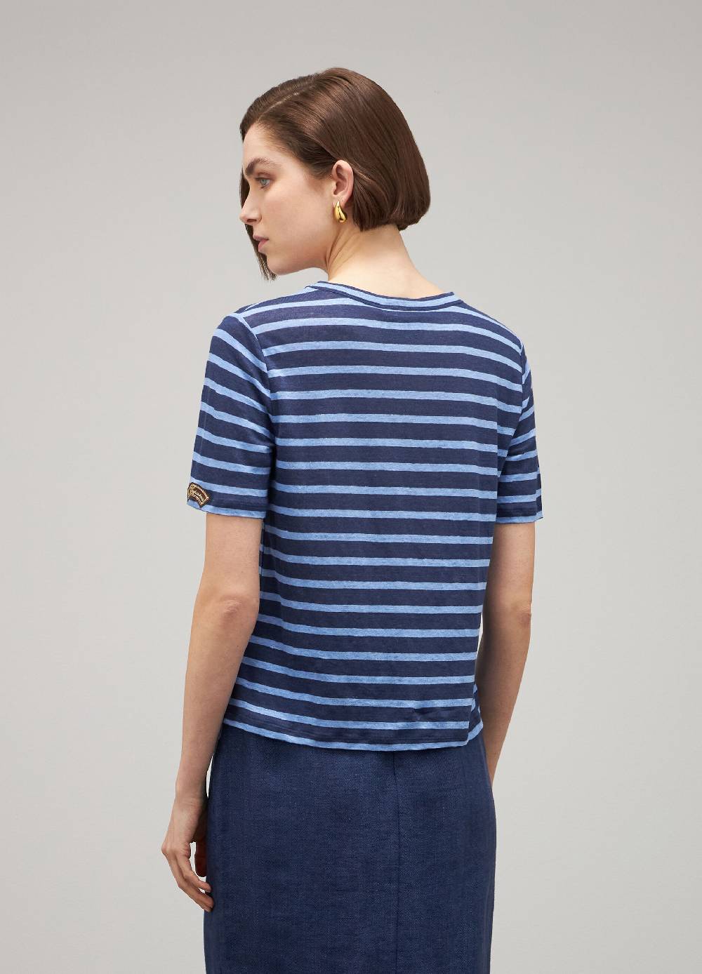 LES COPAINST-shirt a righe in lino Novità