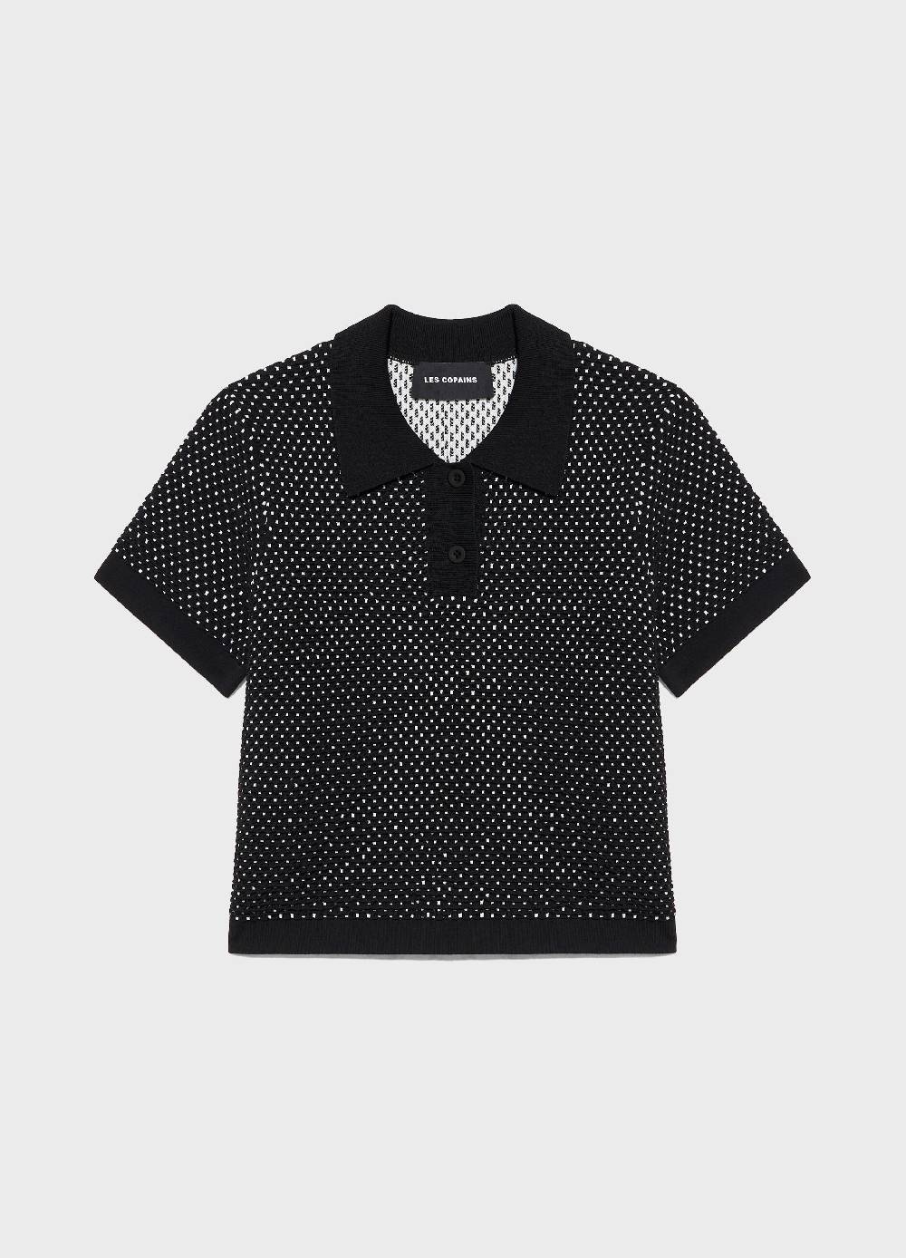 LES COPAINSMaglia tricot a maniche corte jacquard Offerta