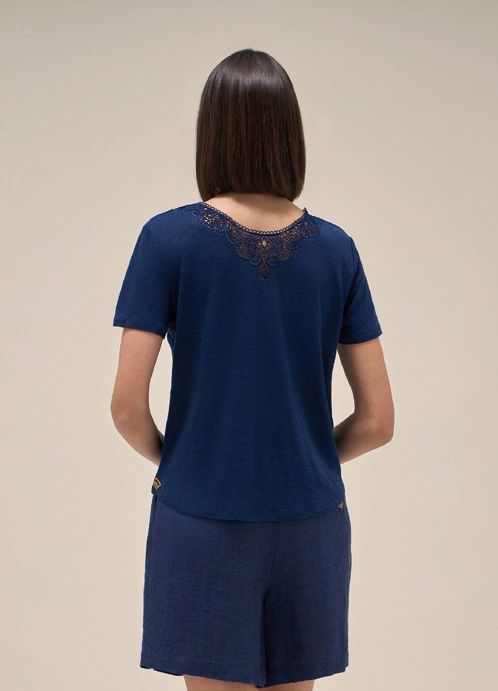 LES COPAINST-shirt a maniche corte in lino Outlet