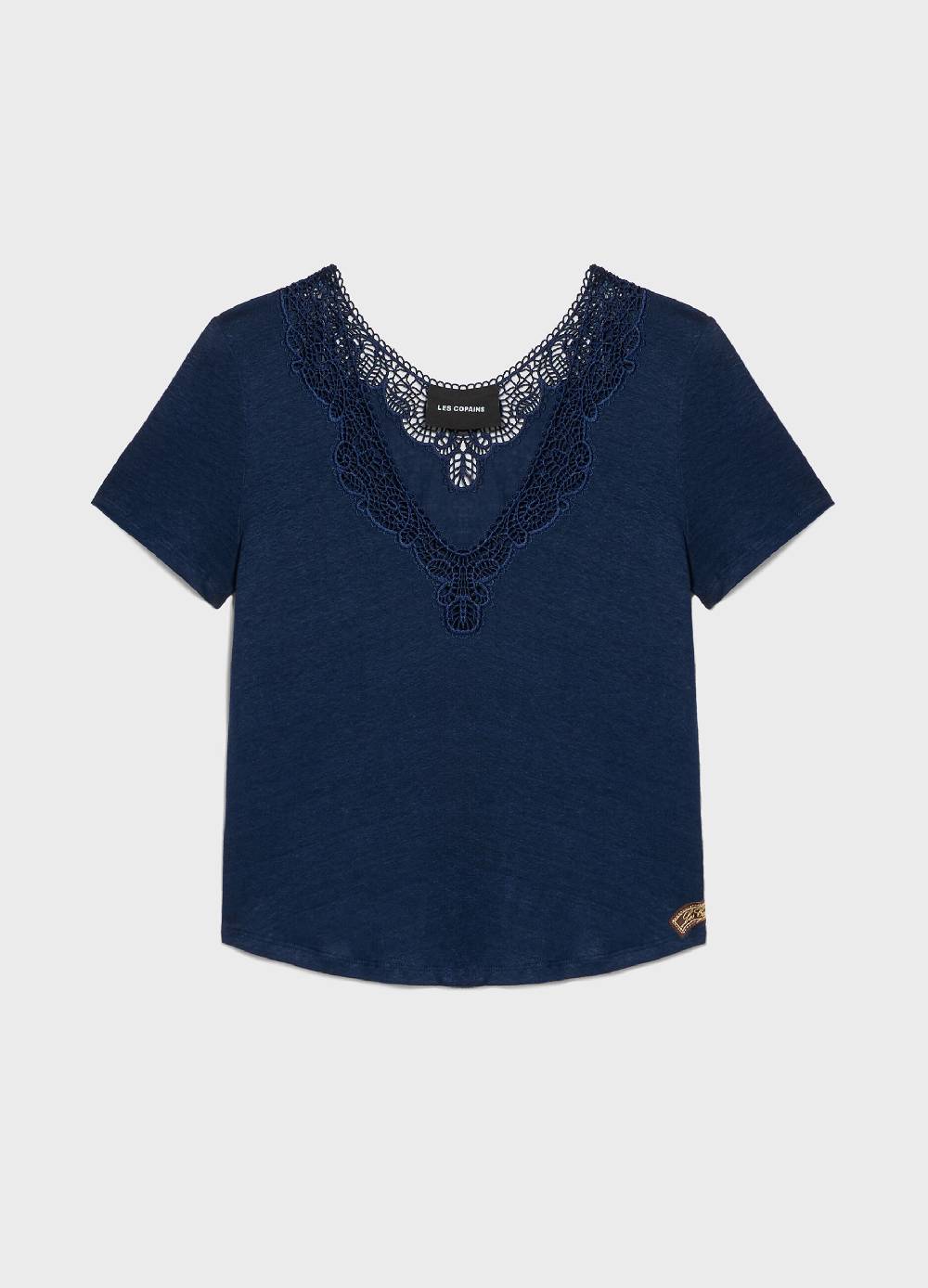 LES COPAINST-shirt a maniche corte in lino Outlet