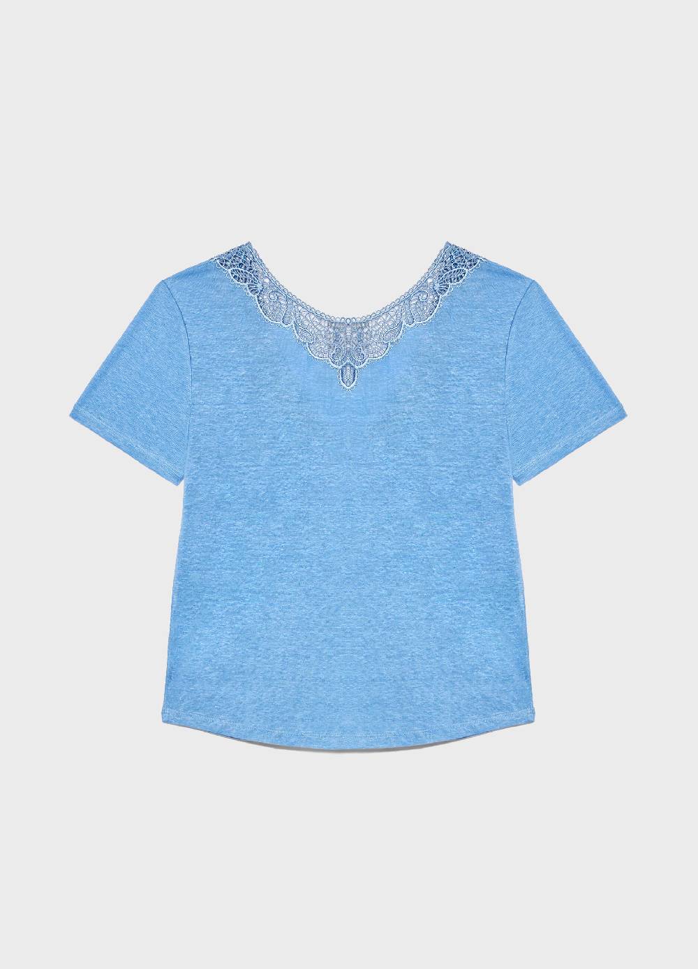 LES COPAINST-shirt a maniche corte in lino In Vendita