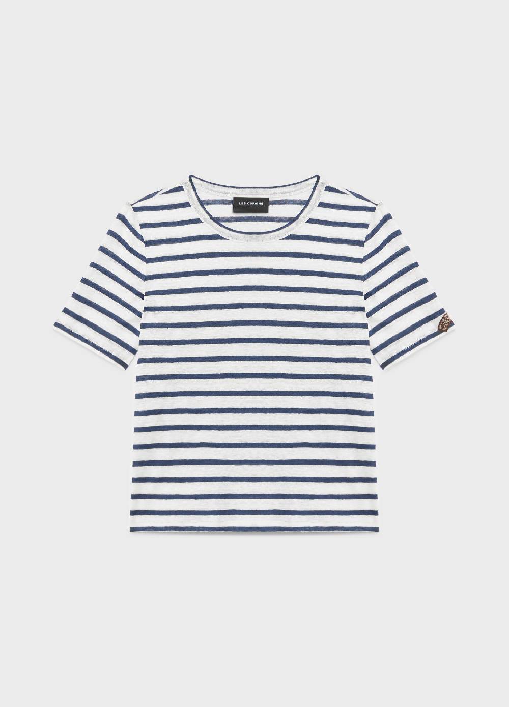 LES COPAINST-shirt a righe in puro lino Saldi