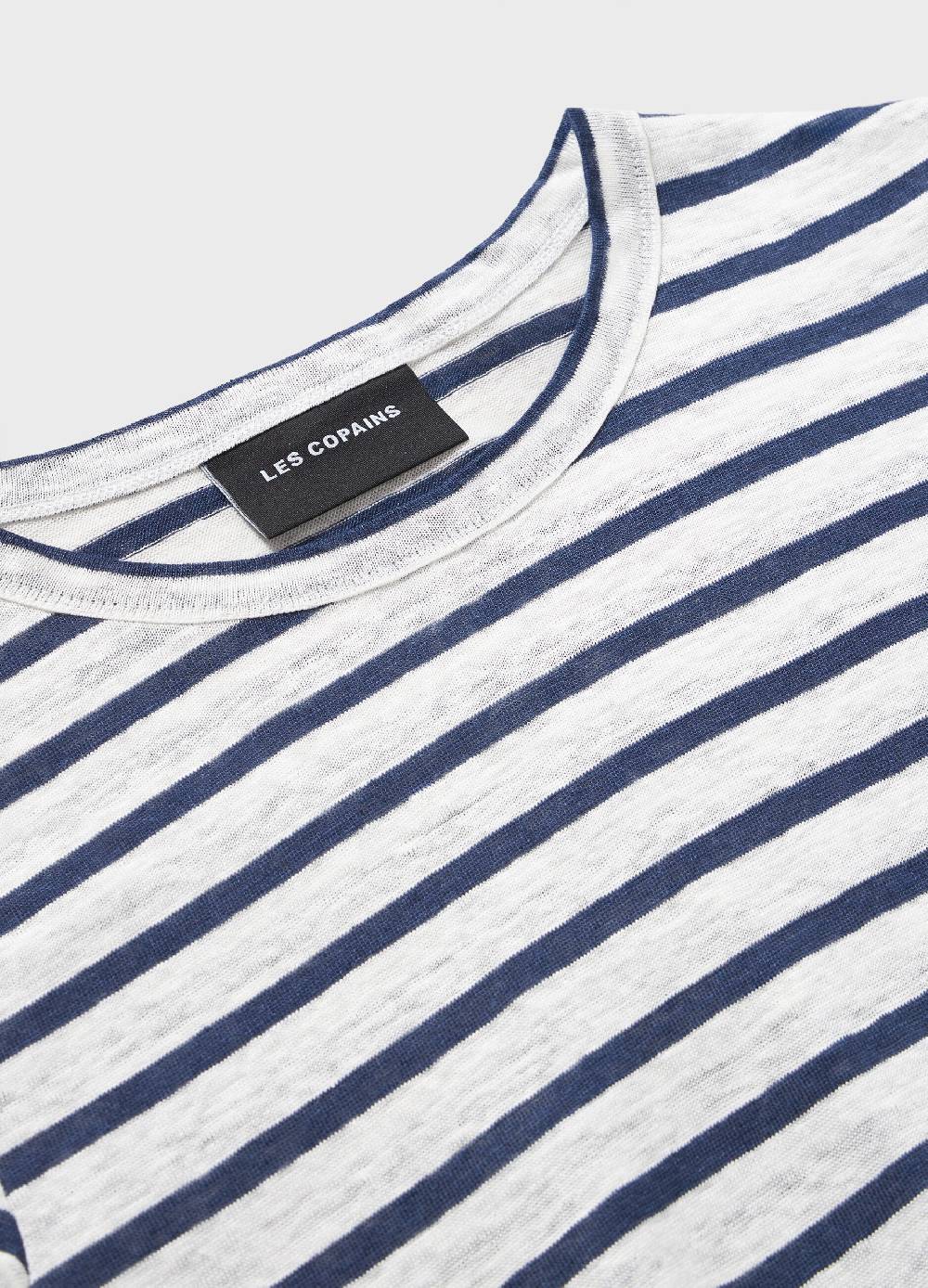 LES COPAINST-shirt a righe in puro lino Saldi