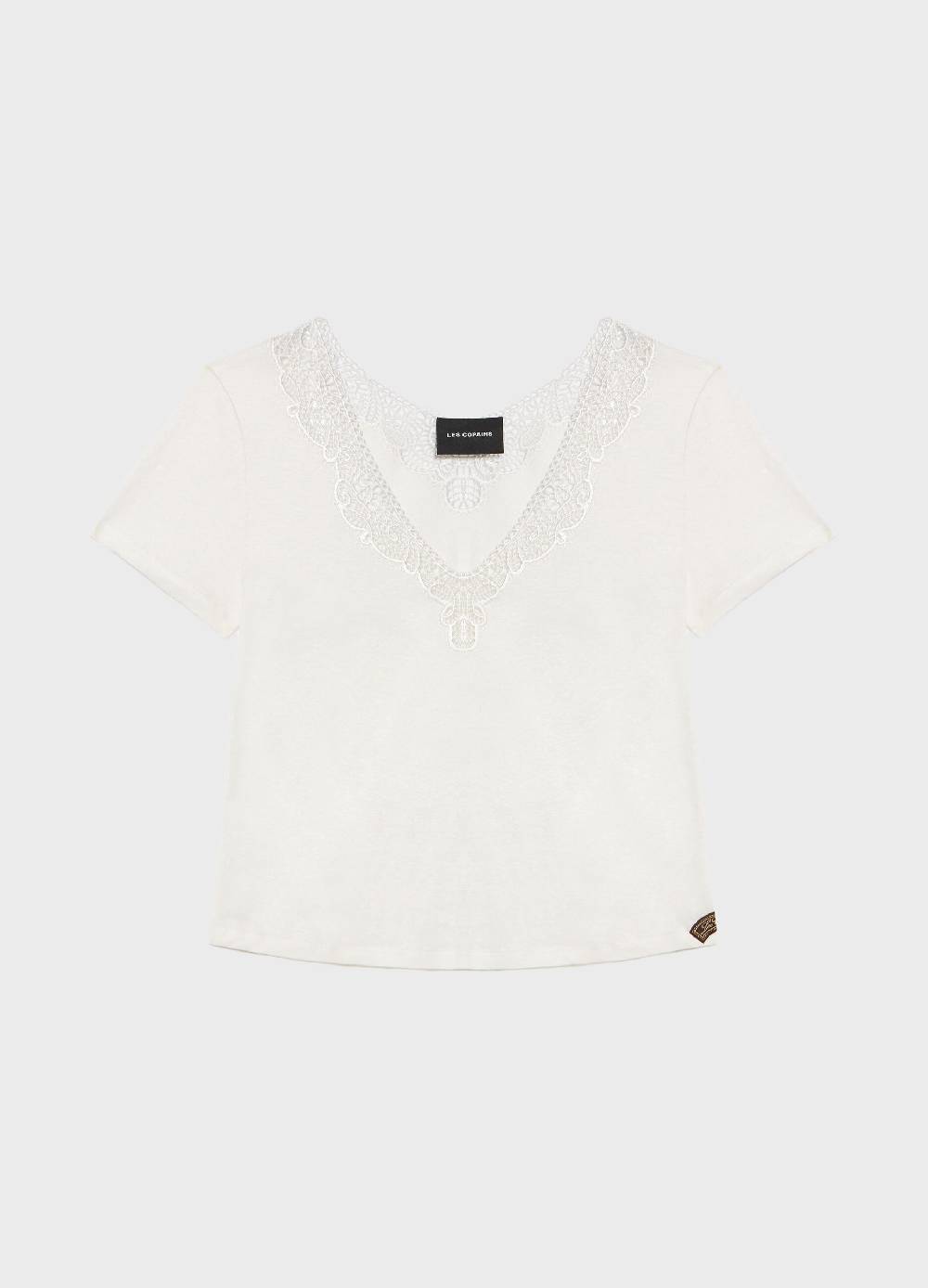 LES COPAINST-shirt a maniche corte in lino Hotsell