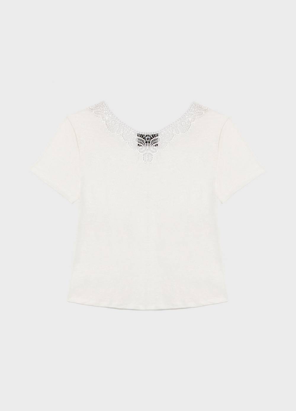 LES COPAINST-shirt a maniche corte in lino Hotsell
