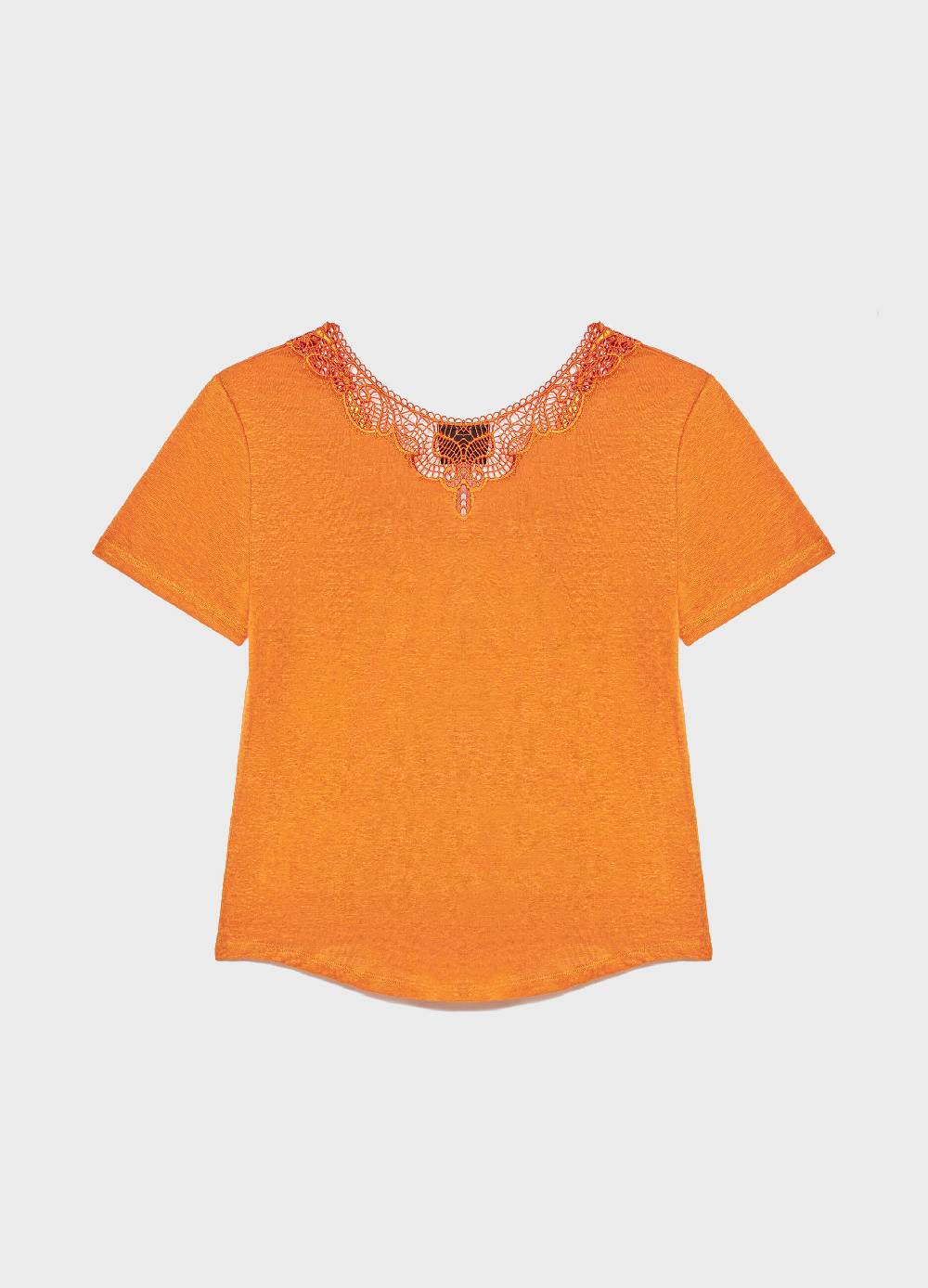 LES COPAINST-shirt a maniche corte in lino Vendita Calda
