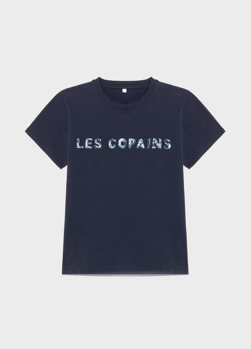 LES COPAINST-shirt a mezza manica in cotone stretch Vendita Economica