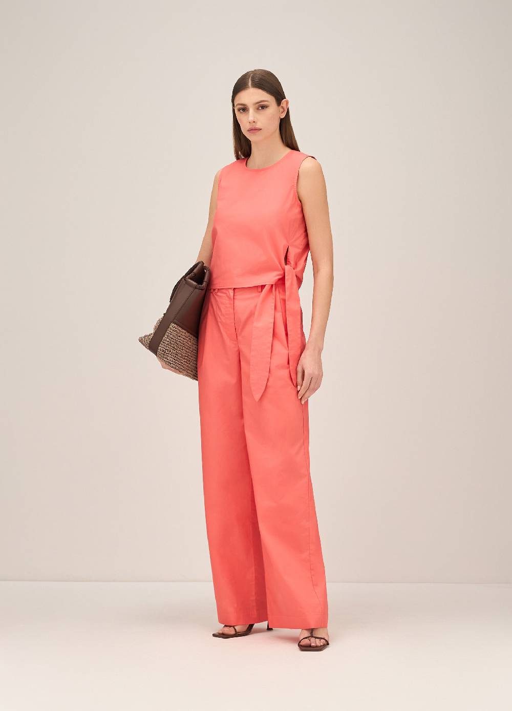 LES COPAINSPantaloni straight fit in cotone Nuova