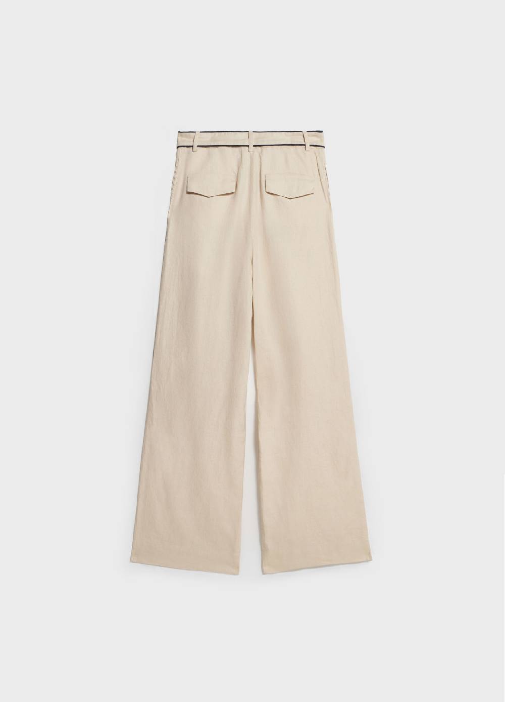 LES COPAINSPantaloni straight fit in lino Prezzo di fabbrica