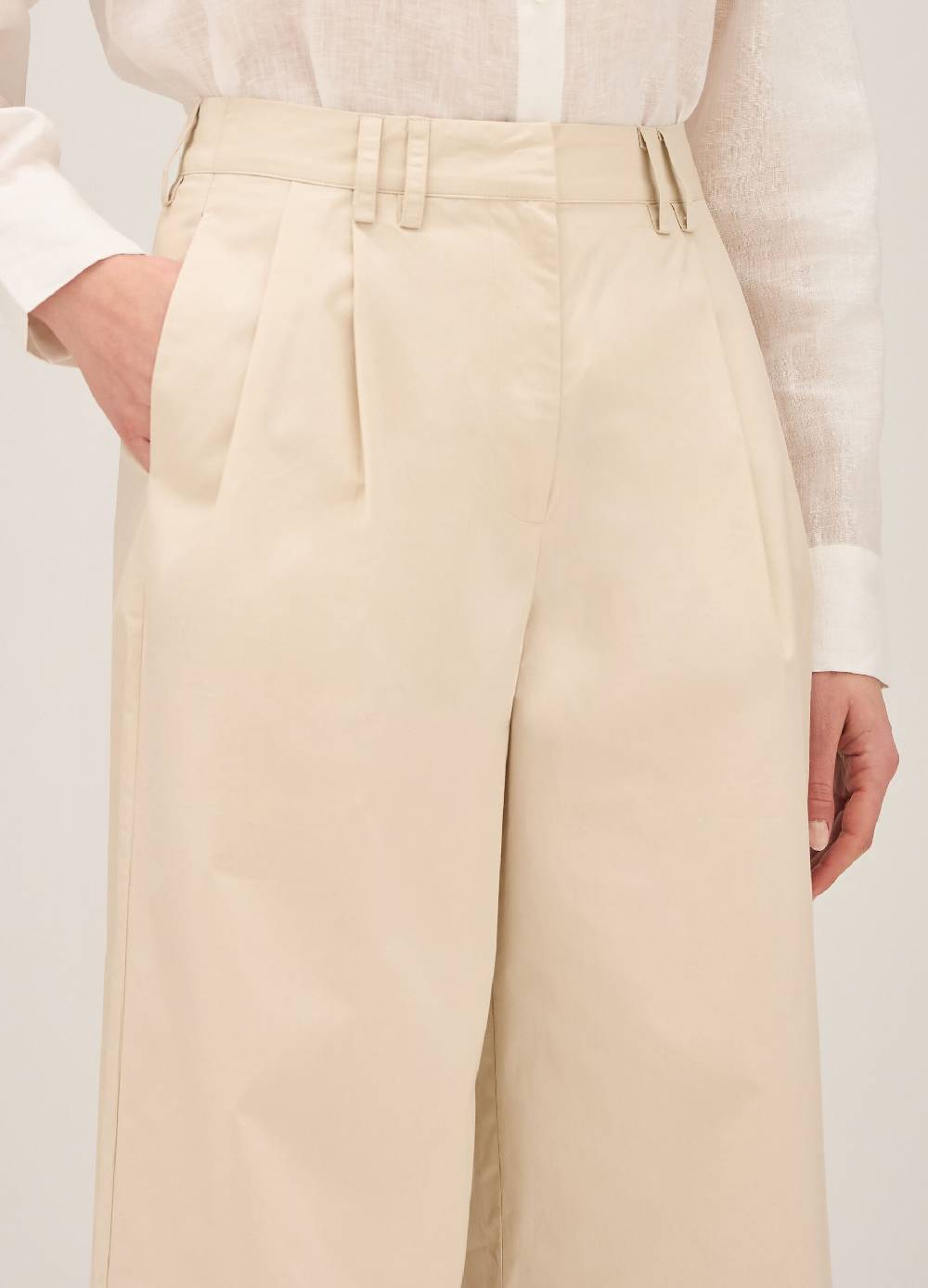 LES COPAINSPantaloni straight fit in cotone Vendite stagionali