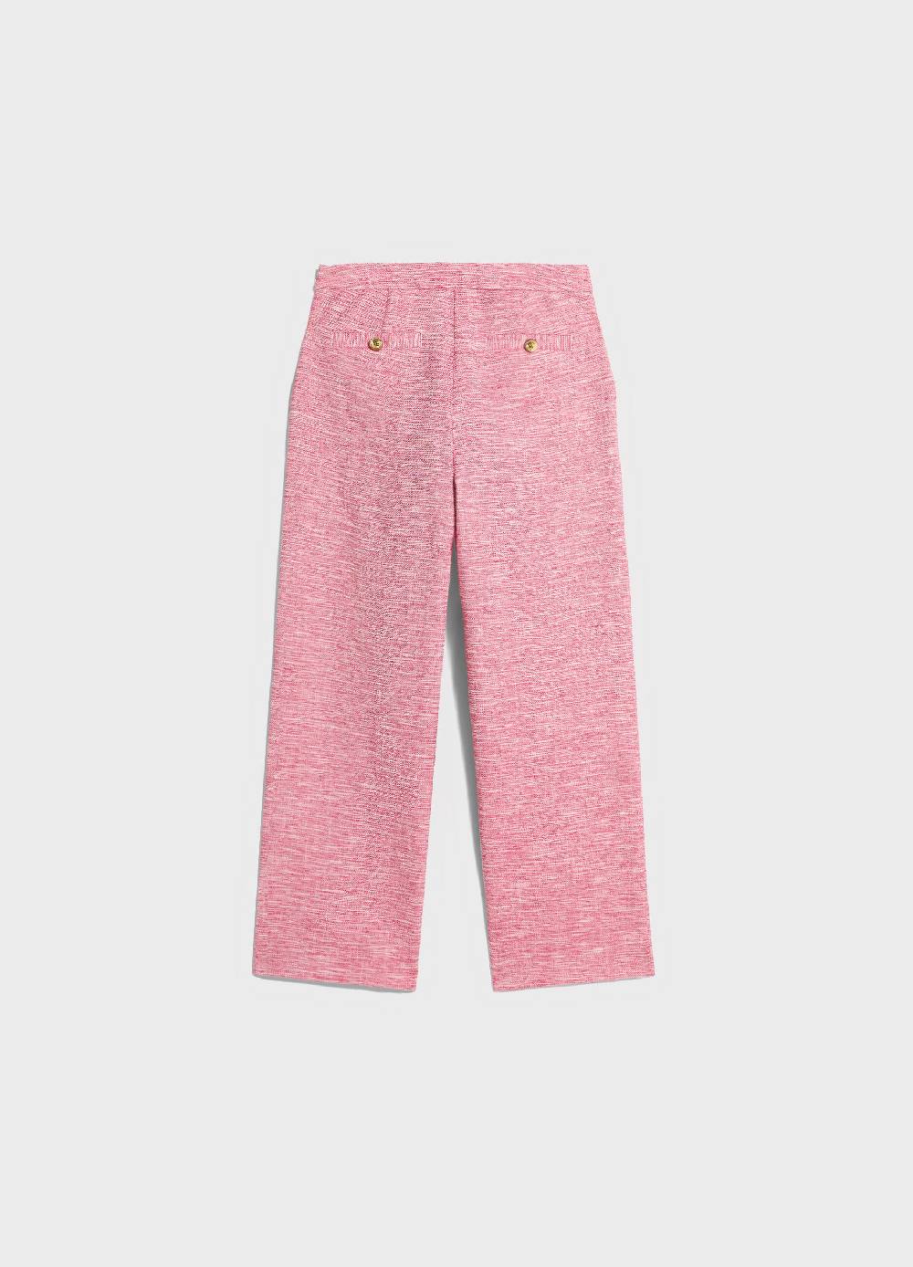 LES COPAINSPantaloni flare fit effetto tweed Offerta natalizia