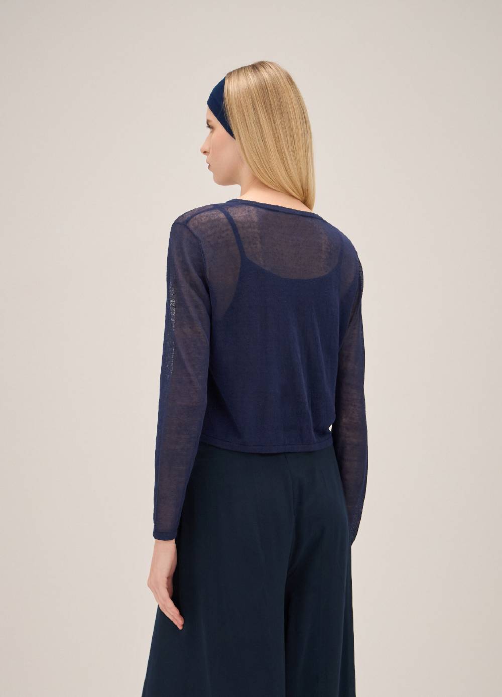 LES COPAINSCardigan tricot in misto lino Smaltimento dello stoccaggio