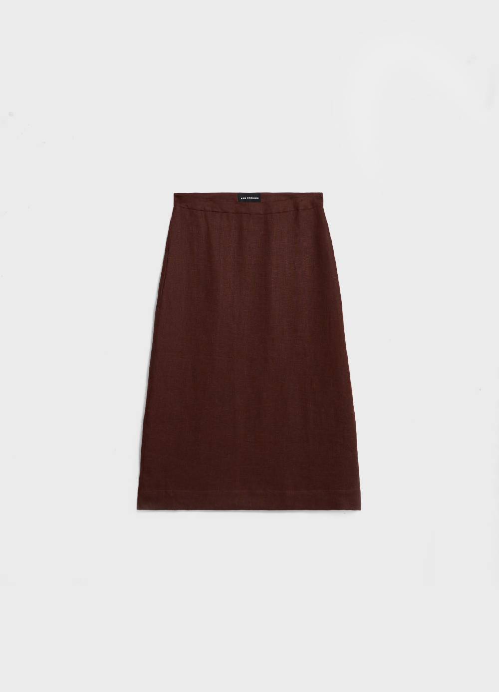 LES COPAINSGonna midi in puro lino Vendita calda