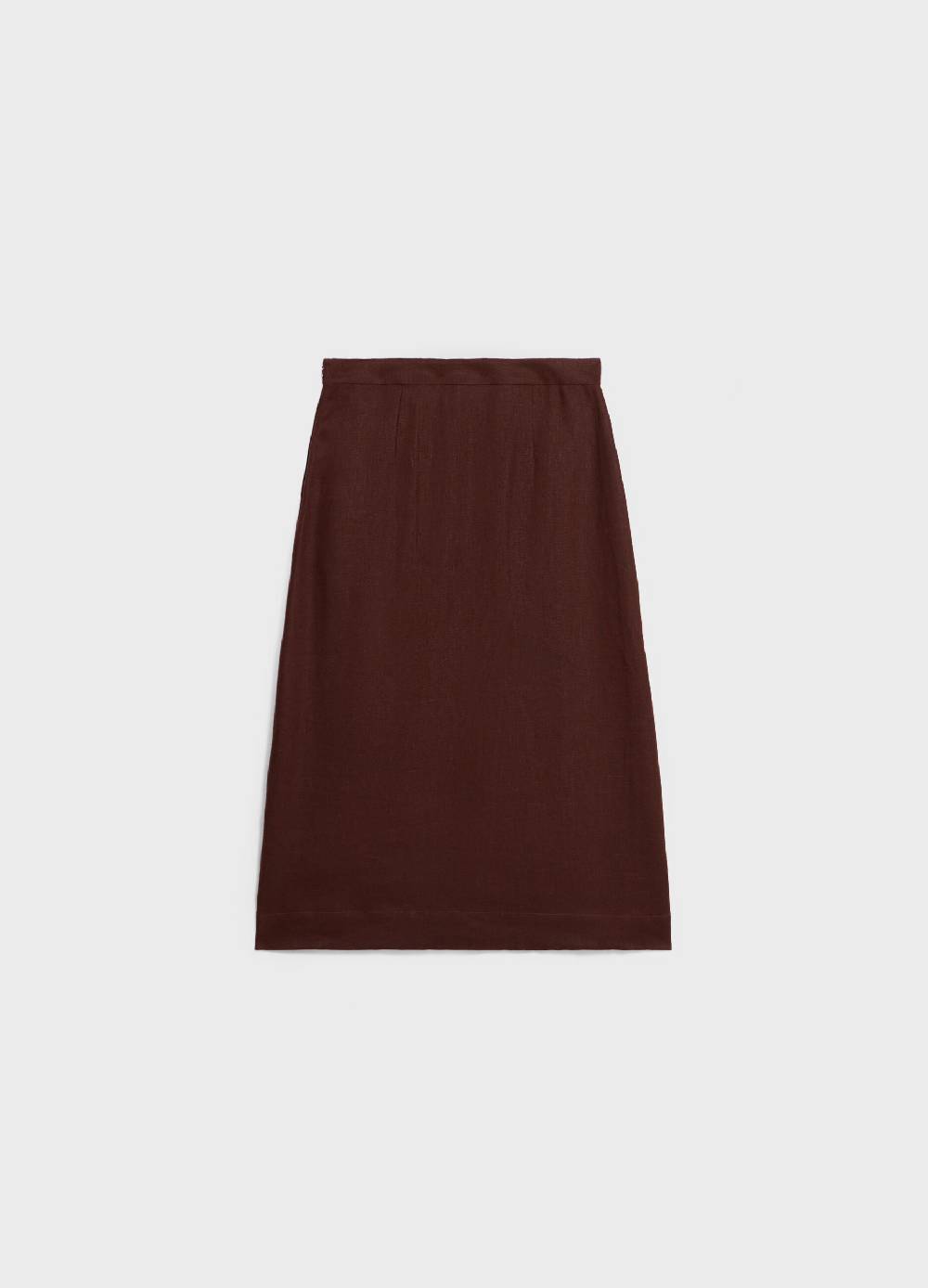 LES COPAINSGonna midi in puro lino Vendita calda