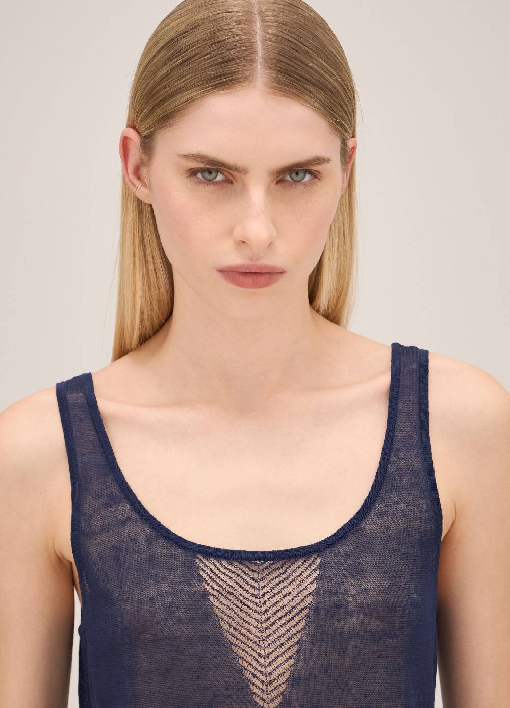 LES COPAINSTank top misto lino Online Outlet