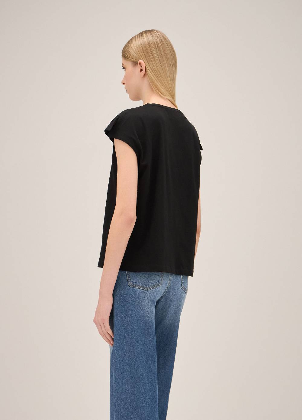 LES COPAINST-shirt in cotone stretch con lettering Liquidazione