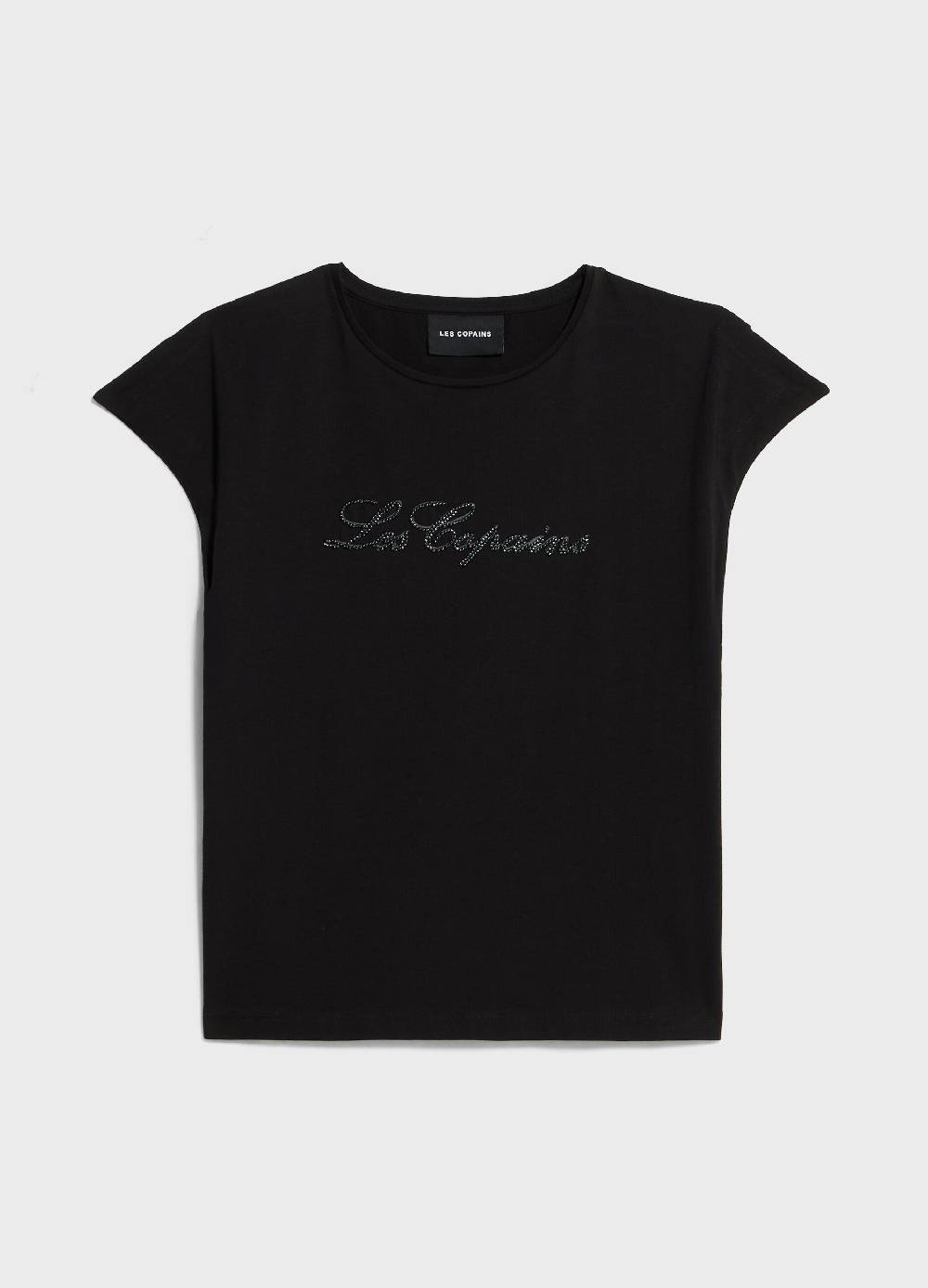 LES COPAINST-shirt in cotone stretch con lettering Liquidazione
