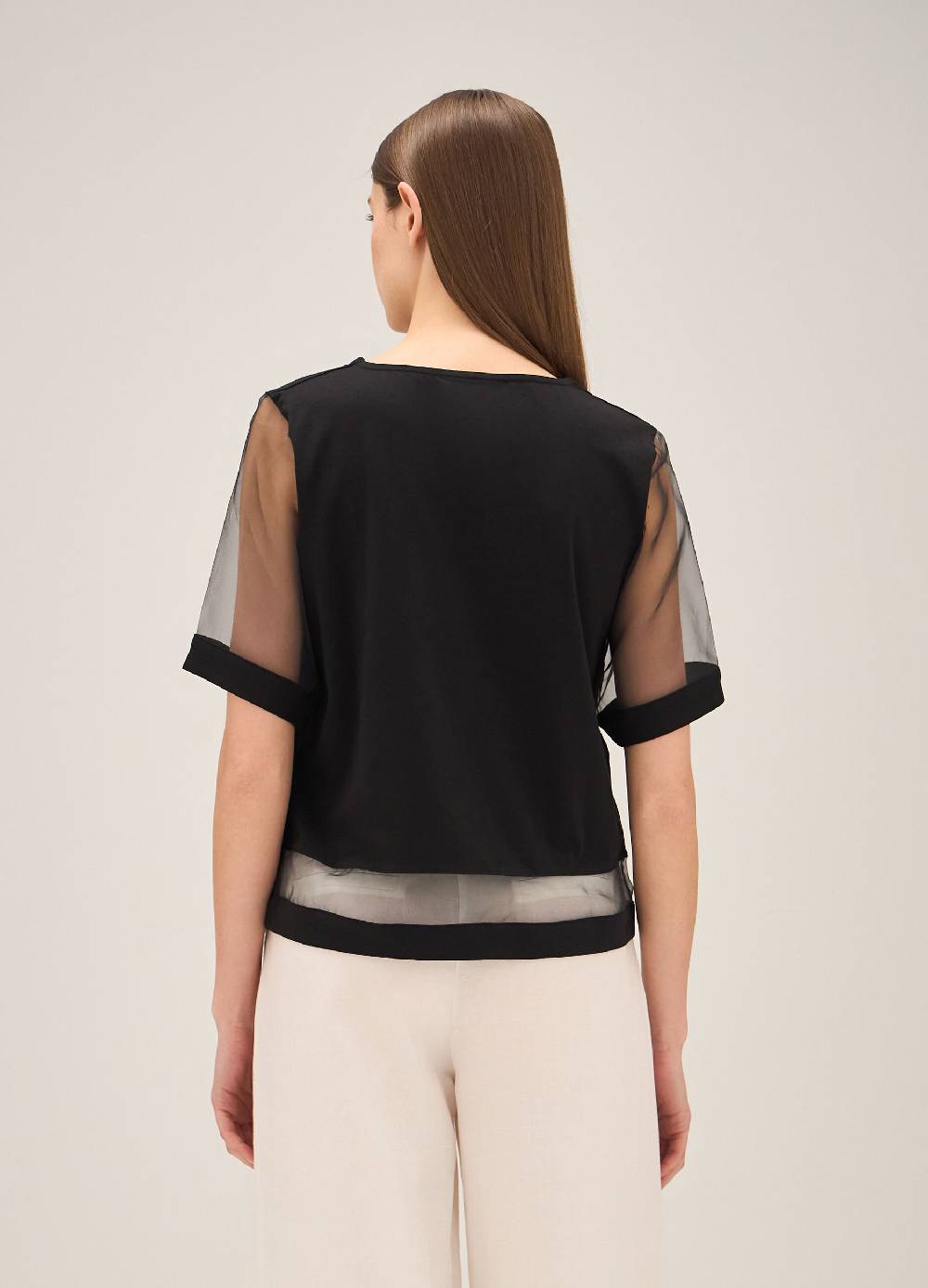 LES COPAINST-shirt in cotone con inserti Fino al 50% di sconto