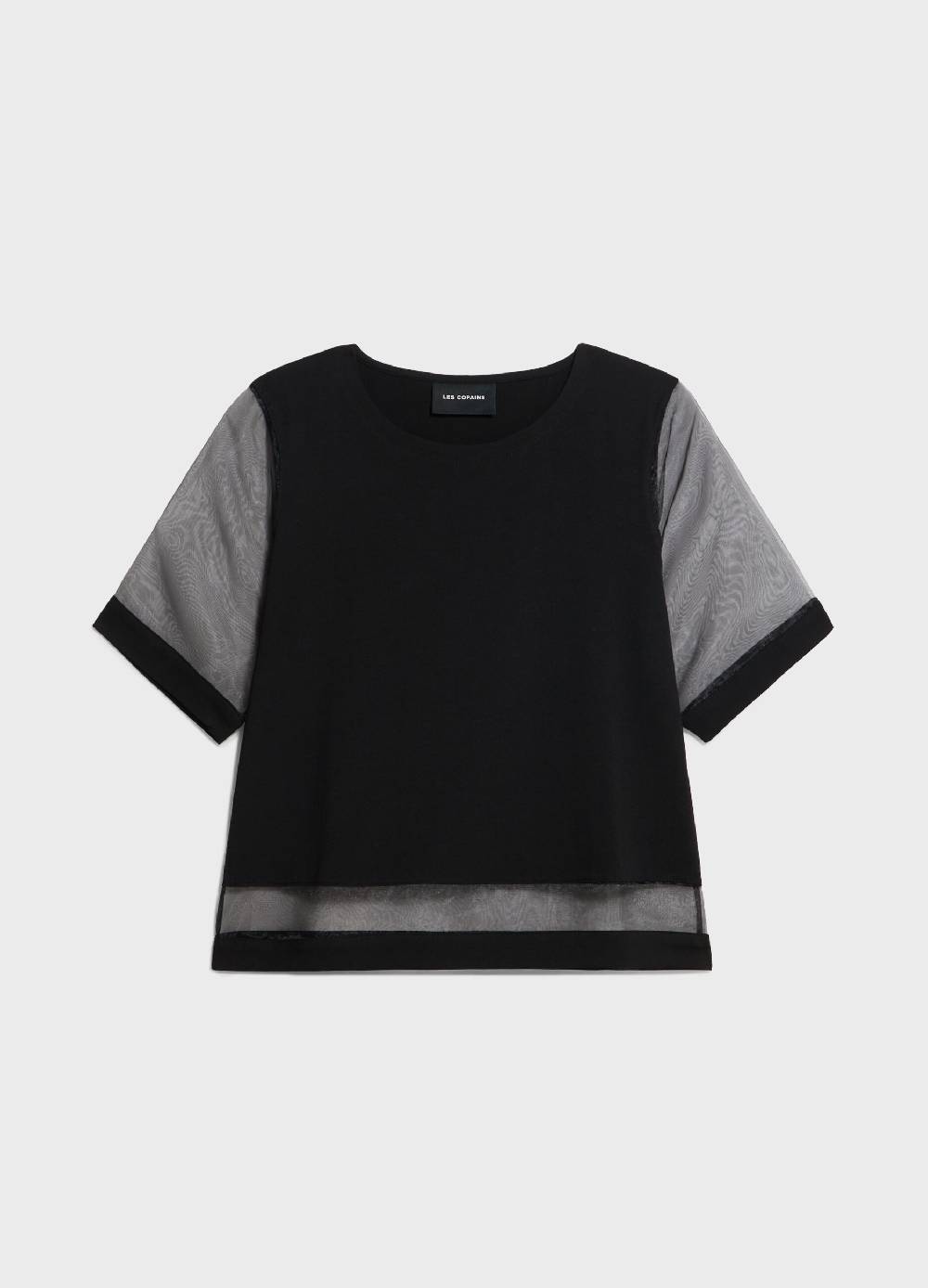 LES COPAINST-shirt in cotone con inserti Fino al 50% di sconto