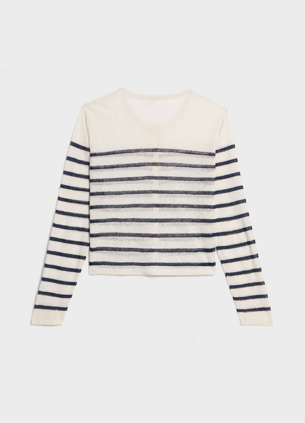 LES COPAINSCardigan tricot a righe misto lino Fino al 65% di sconto