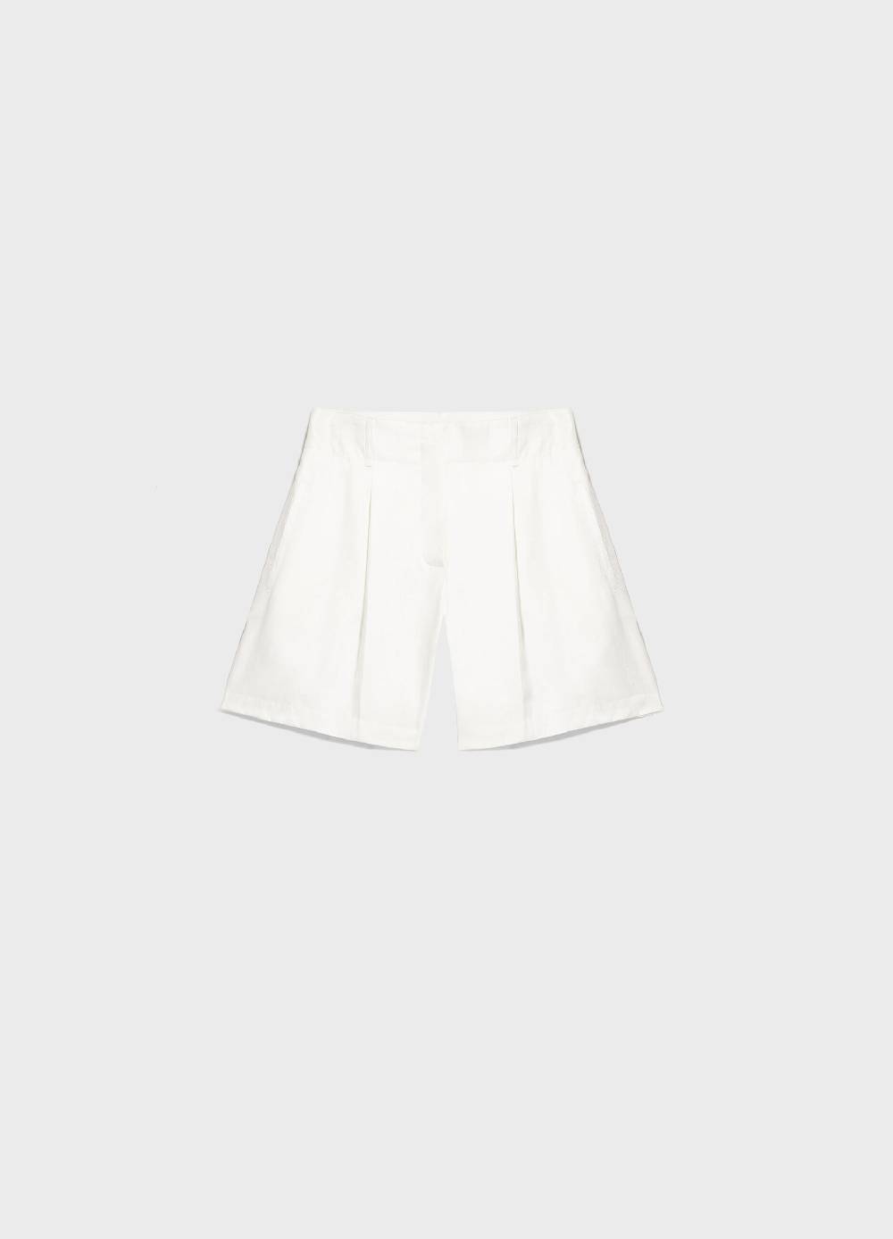 LES COPAINSPantaloni shorts in lino Black Friday Prezzi