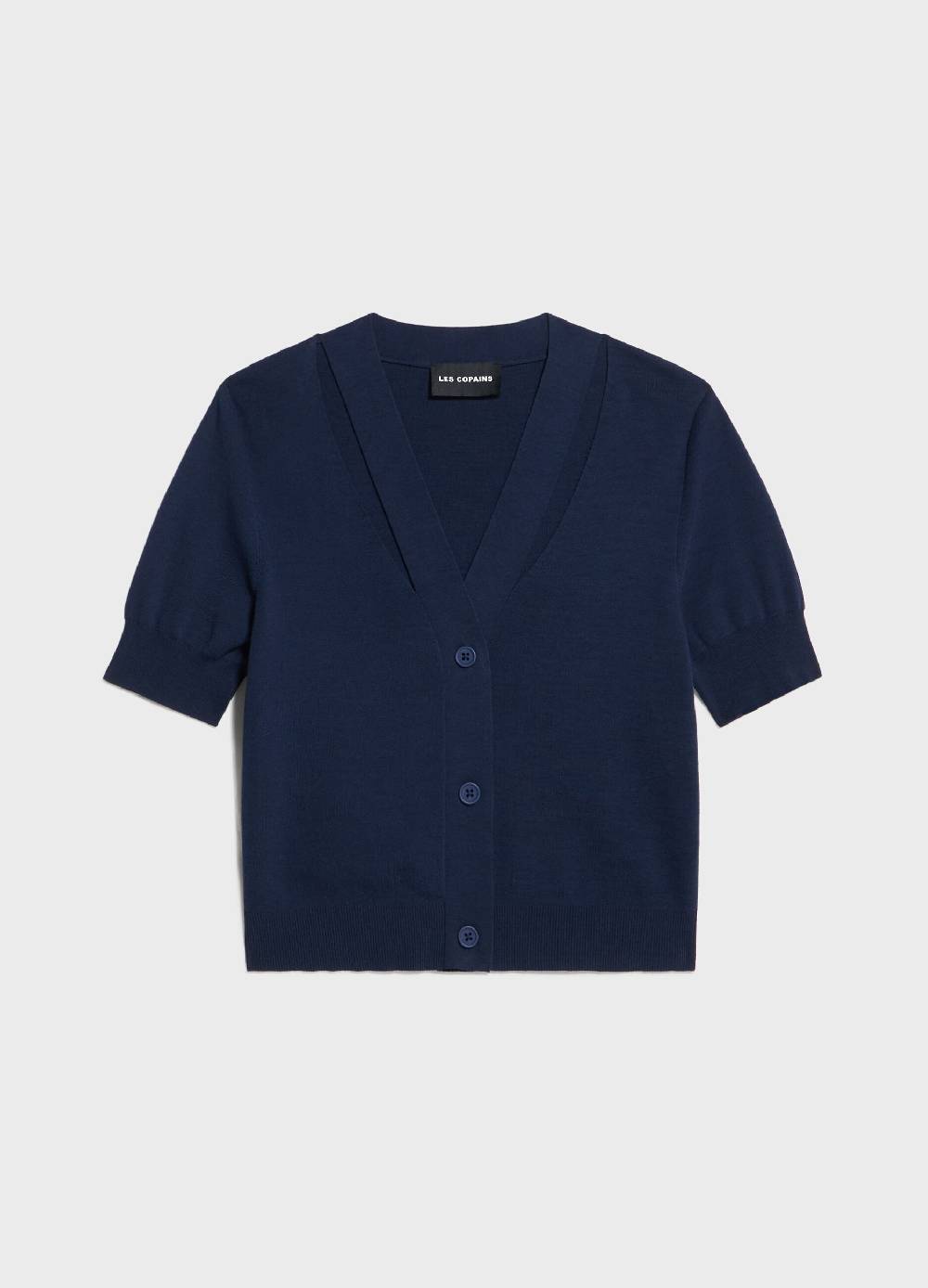 LES COPAINSCardigan tricot con scollo a V In vendita