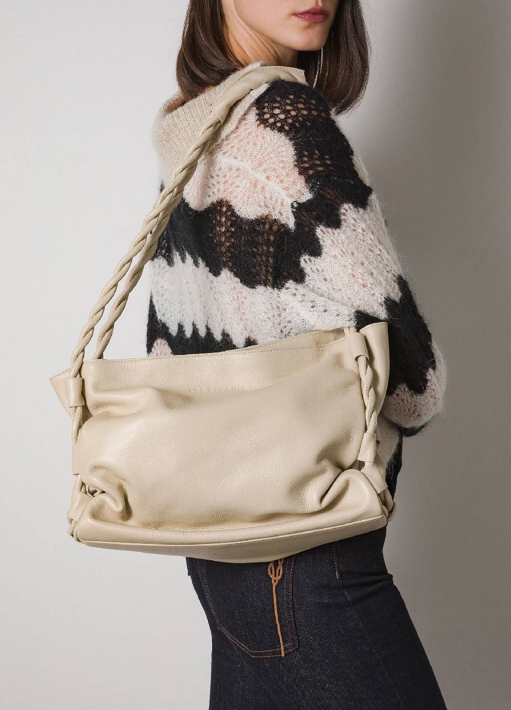 LES COPAINSBorsa a spalla tote bag in vera pelle Pezzi Unici