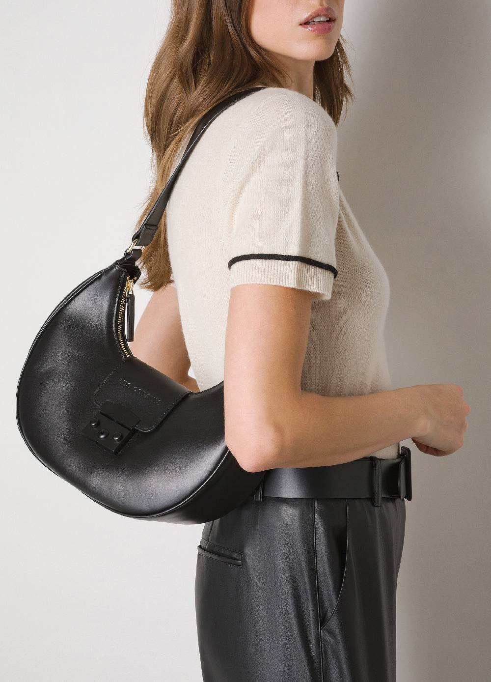 LES COPAINSBorsa hobo a spalla in vera pelle Shopping Online