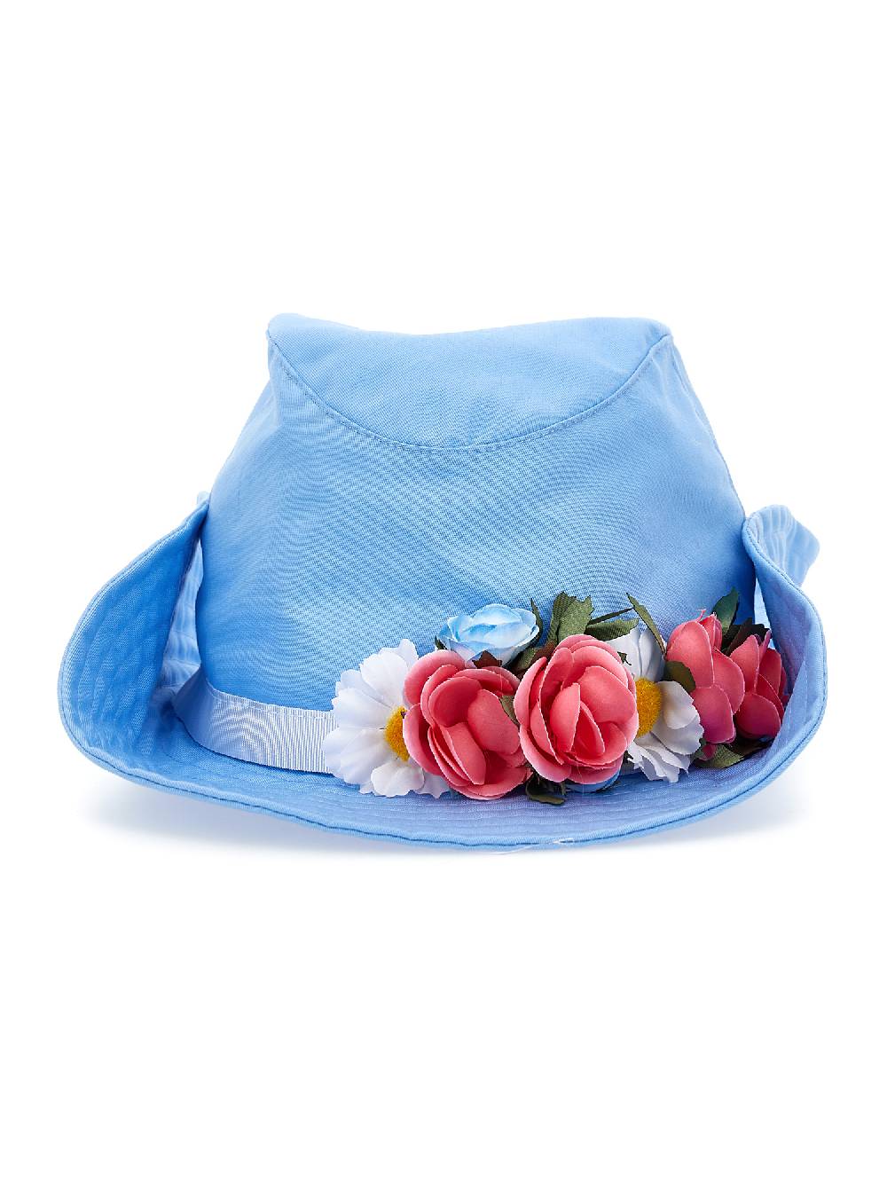 Monnalisa Cappello gabardina con fiori e borchiette Nuova
