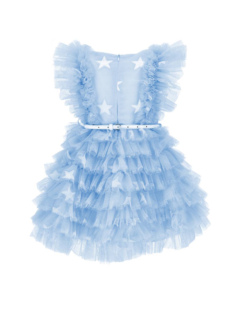 Monnalisa Abito tulle stampato con ruches Moda