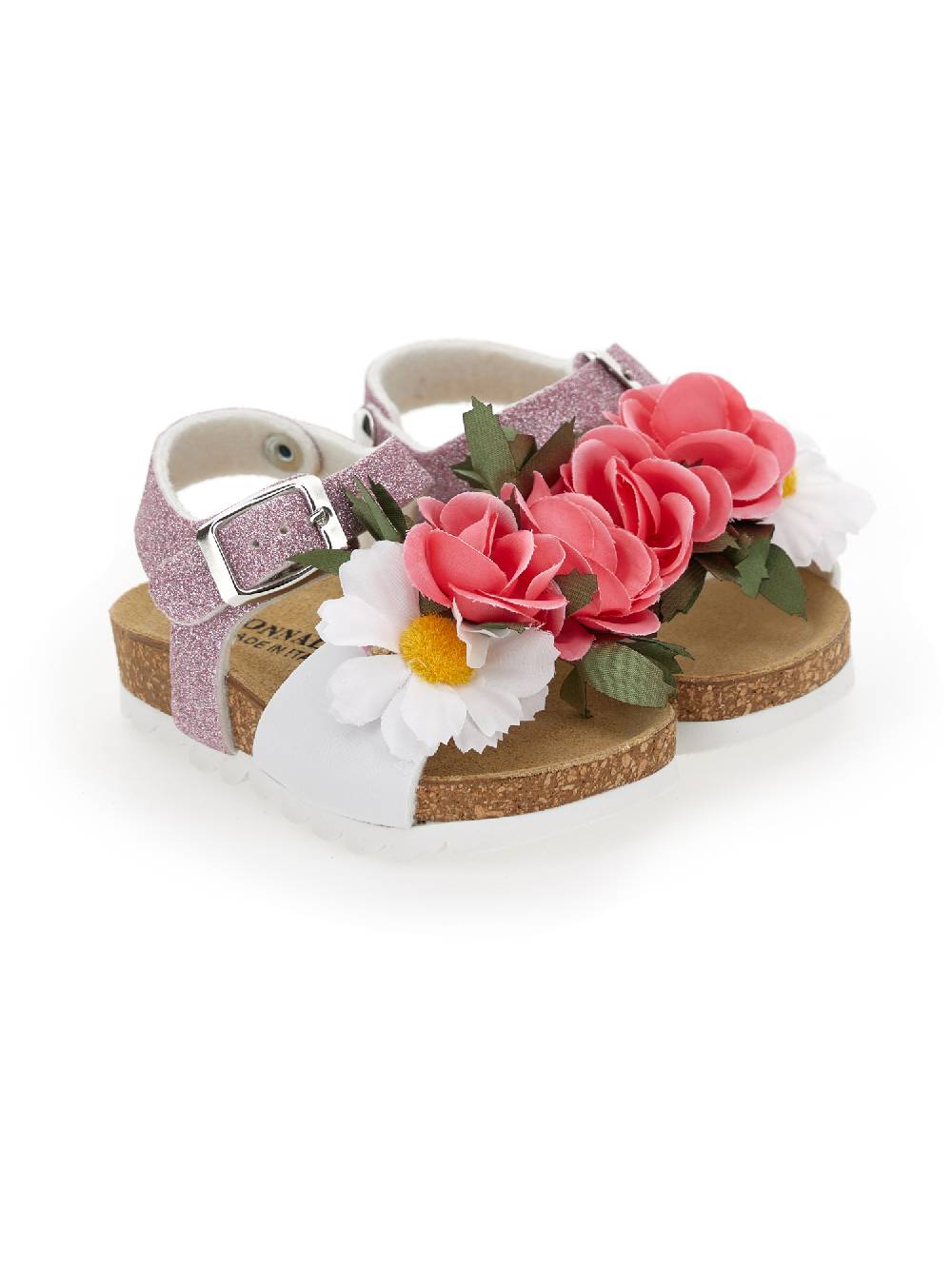 Monnalisa Sandali glitter con fiori Acquista Ora