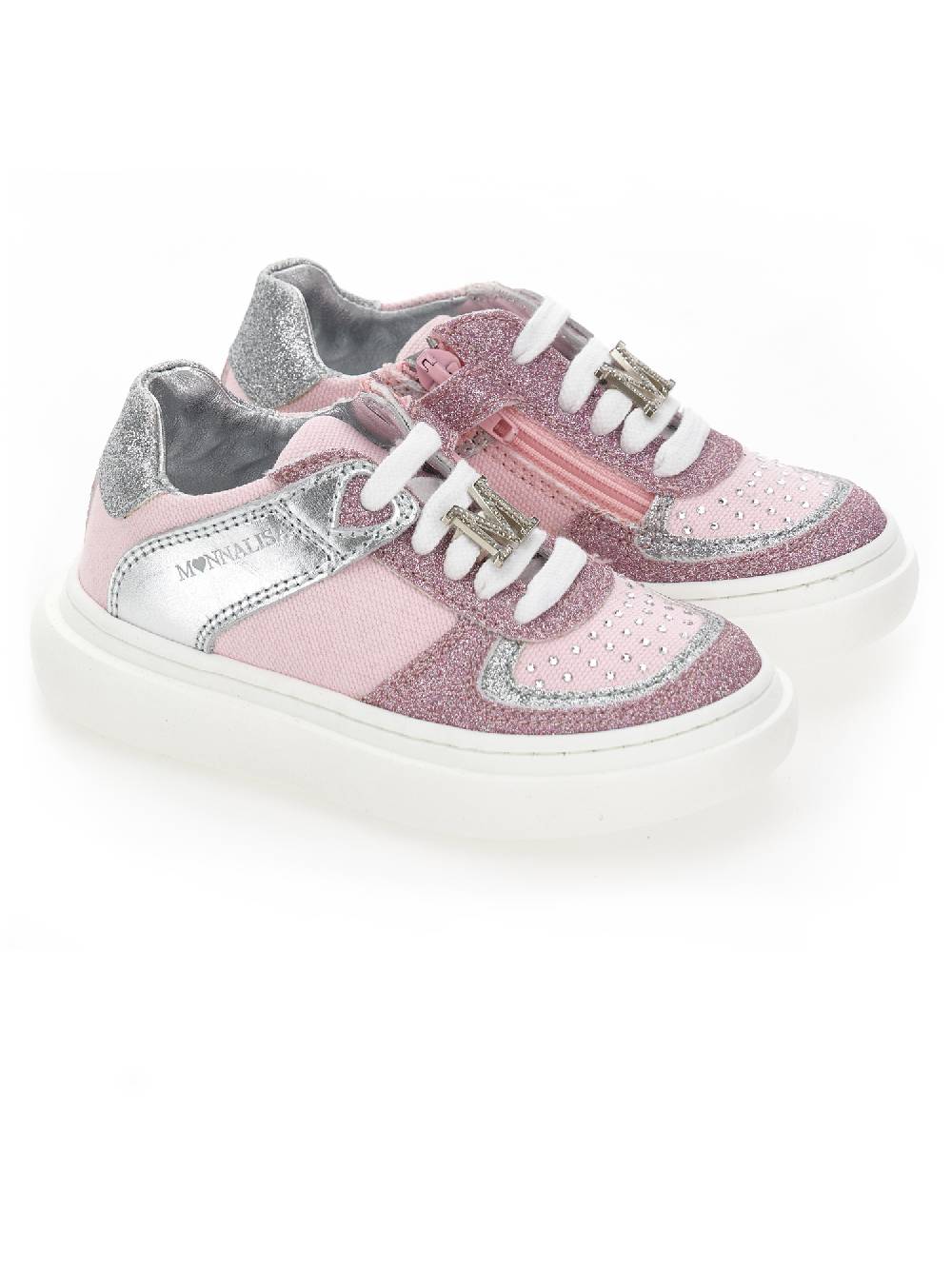 Monnalisa Sneakers glitterate denim Consegna Veloce