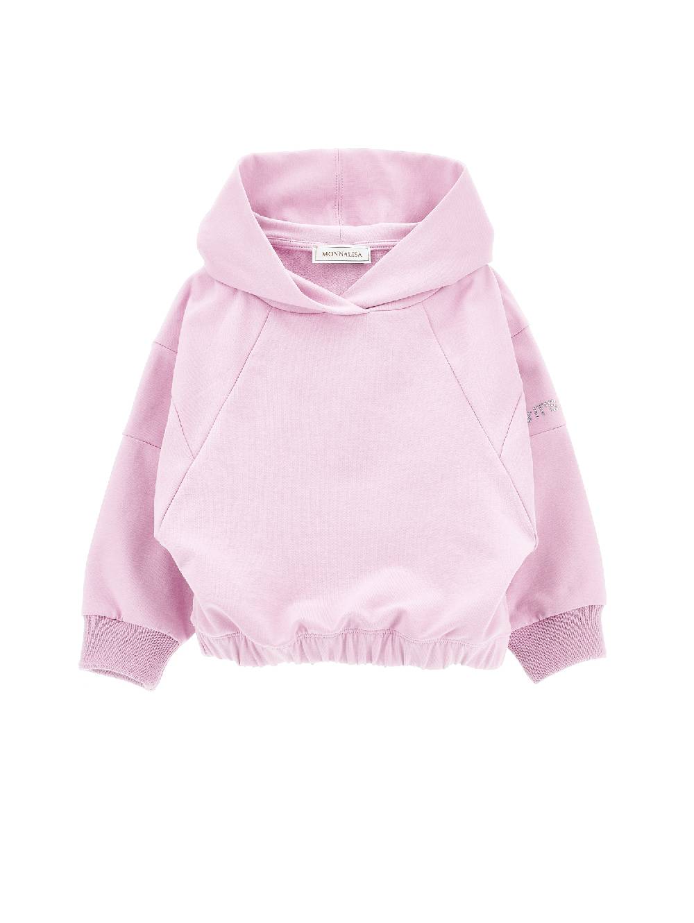 Monnalisa Felpa cotone hoodie con borchiette Economico