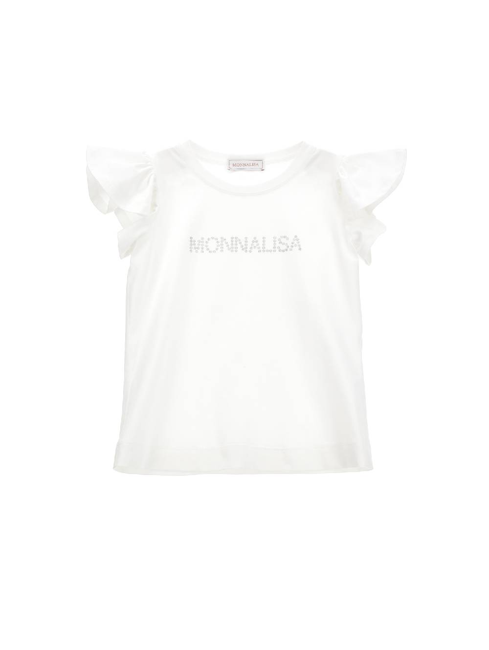 Monnalisa T-shirt jersey logo borchiette Online